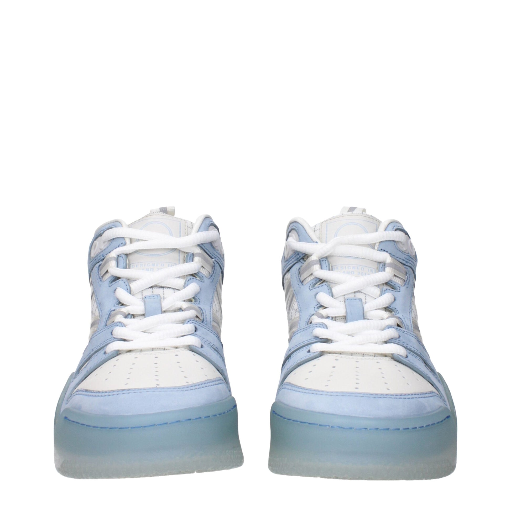 Baskets montantes Moncler en cuir blanc