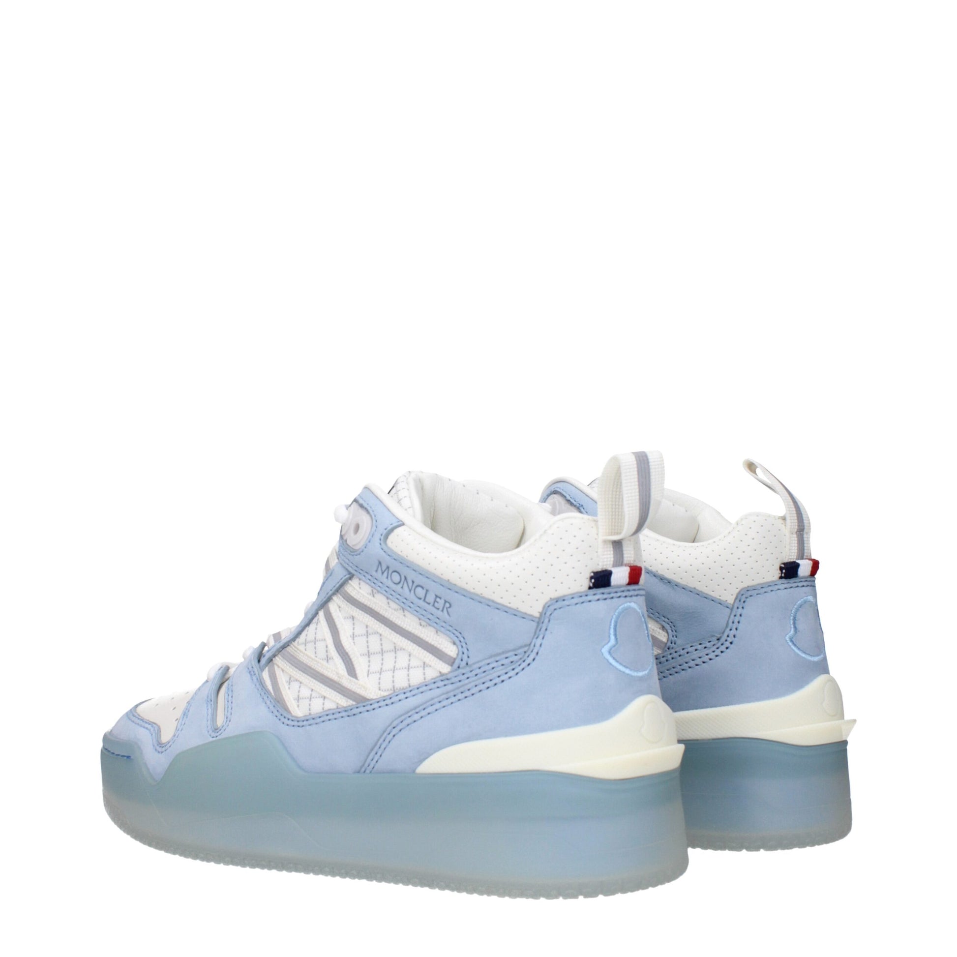 Baskets montantes Moncler en cuir blanc