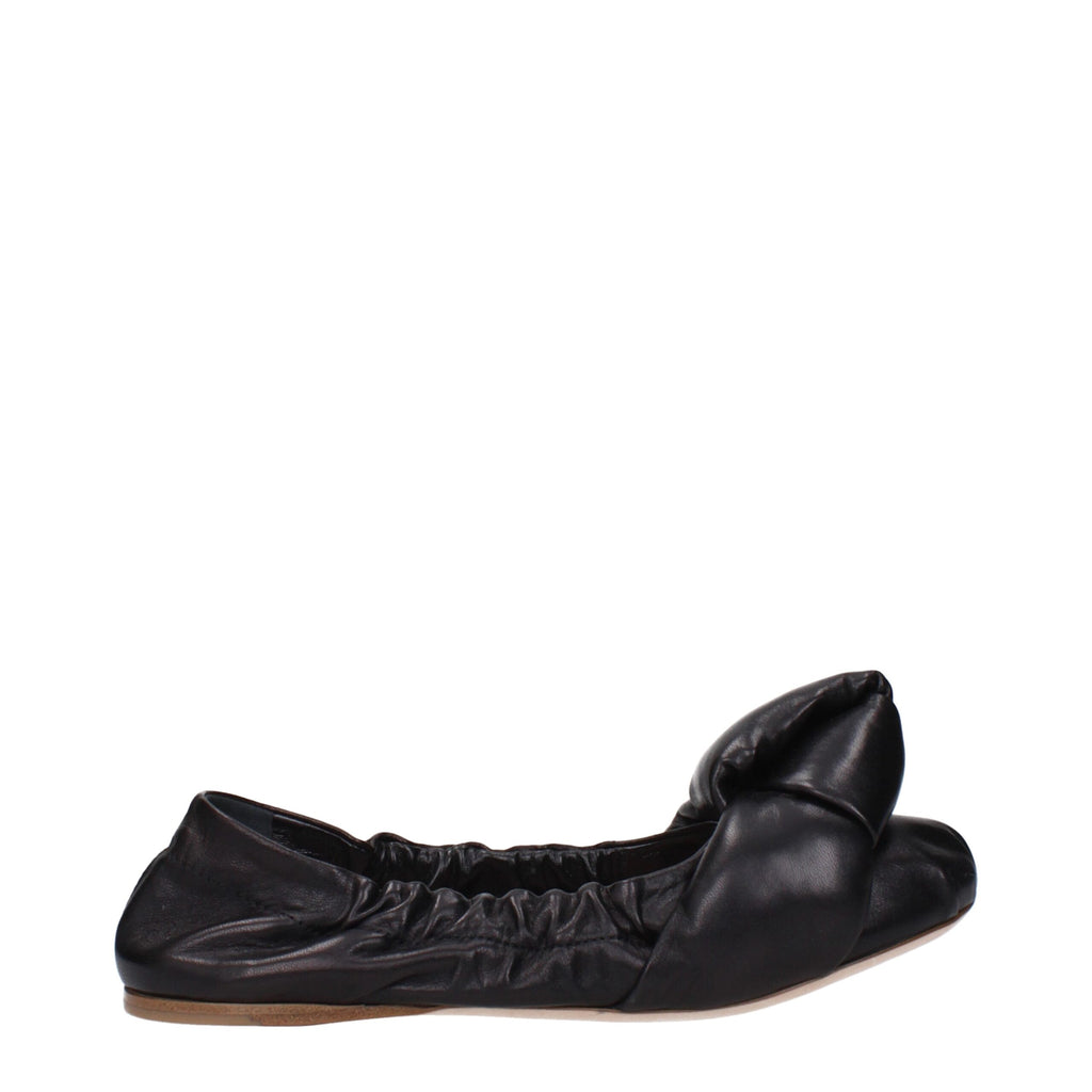 Ballerines Miu Miu en cuir noir