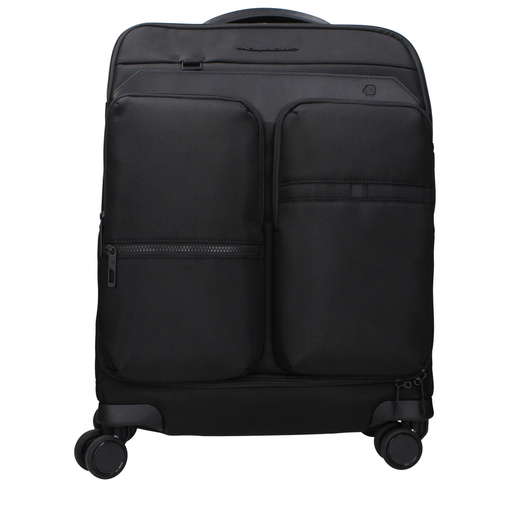 Piquadro Black Fabric Luggage And Travel