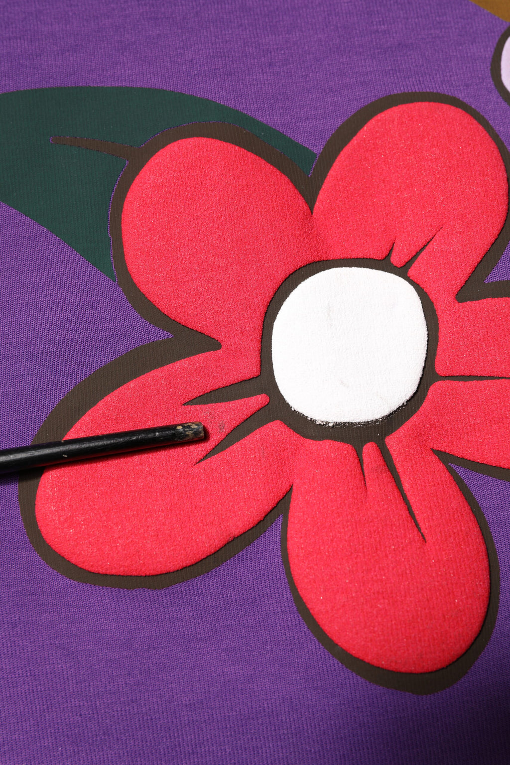 Haut à manches longues en coton imprimé floral violet Dolce & Gabbana