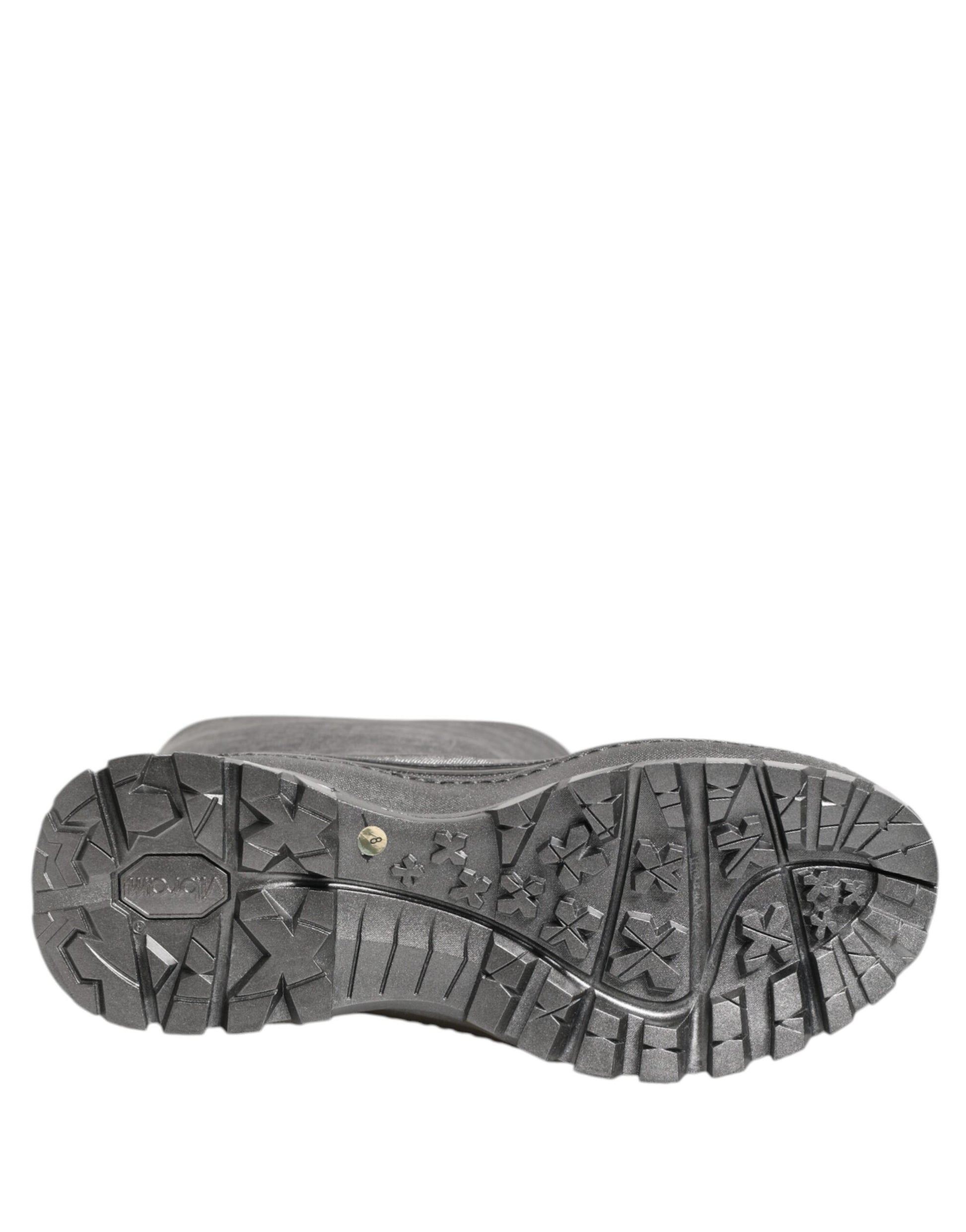 Dolce & Gabbana Bottes de pluie métallisées argentées à enfiler