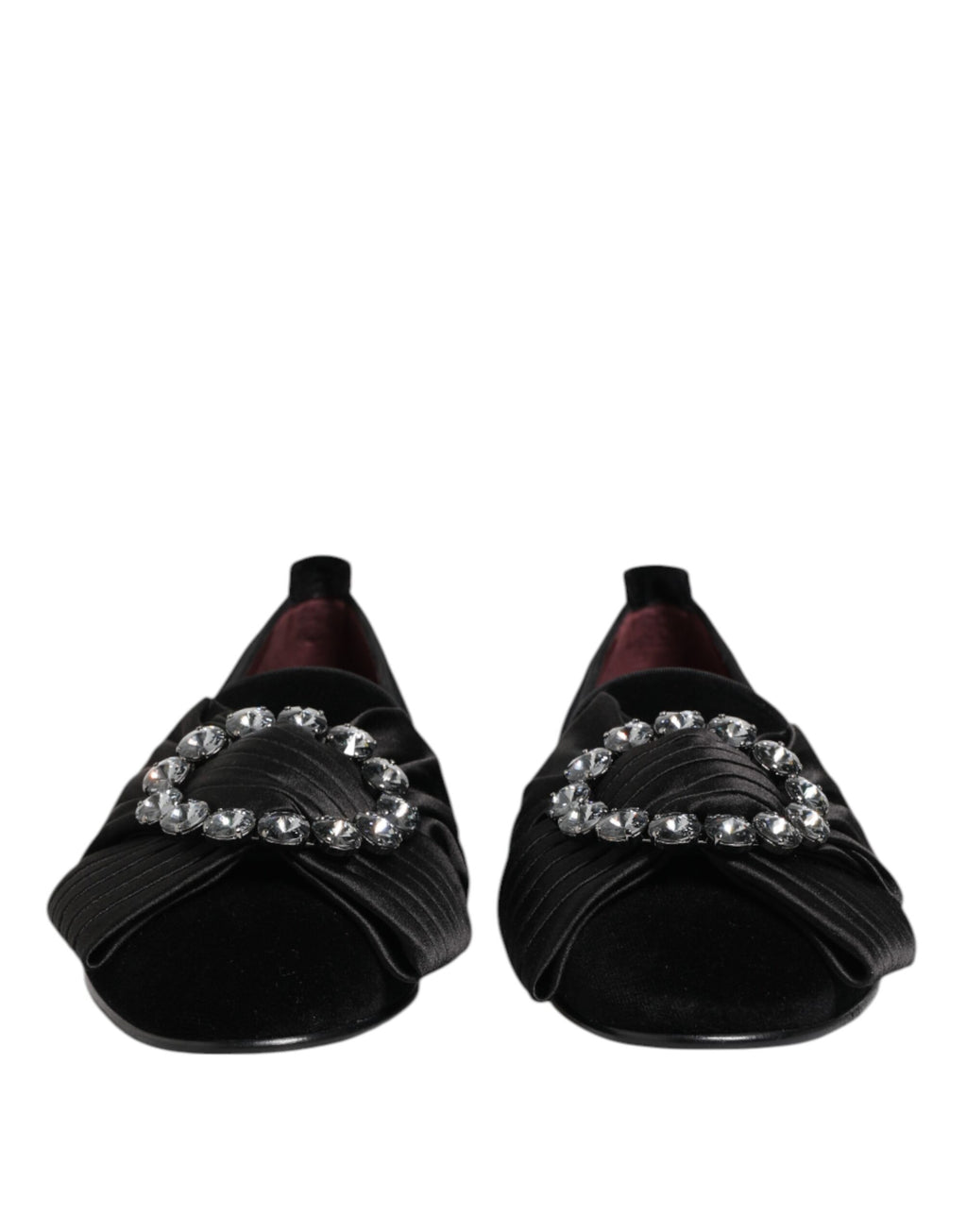 Chaussures plates Dolce & Gabbana VATICANO noires en cristal et ruban