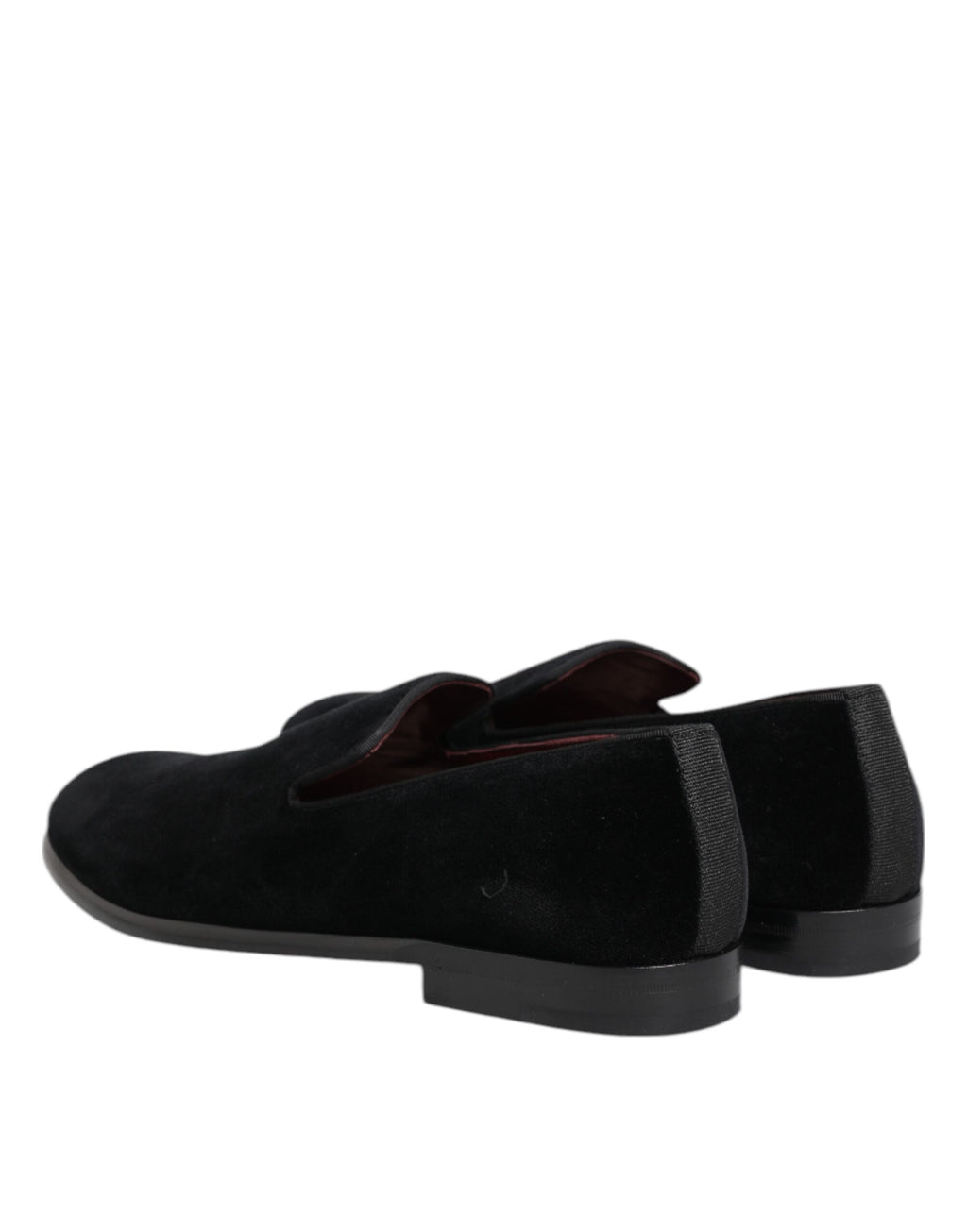 Dolce &amp; Gabbana Schwarze Samt-Loafer, formelle Herrenschuhe