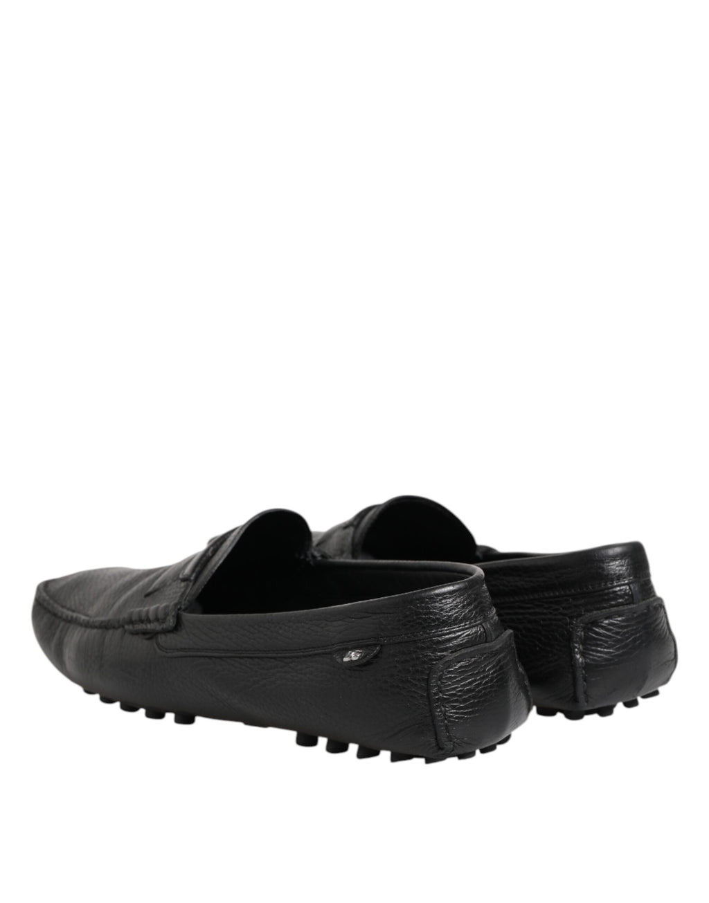 Dolce &amp; Gabbana – Mokassin-Loafer aus schwarzem Leder zum Hineinschlüpfen