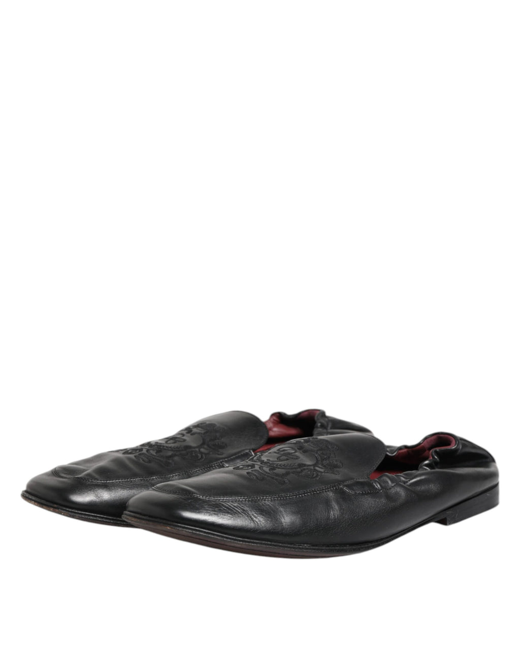 Dolce &amp; Gabbana – Schwarze Slipper aus Leder für Herren, flach