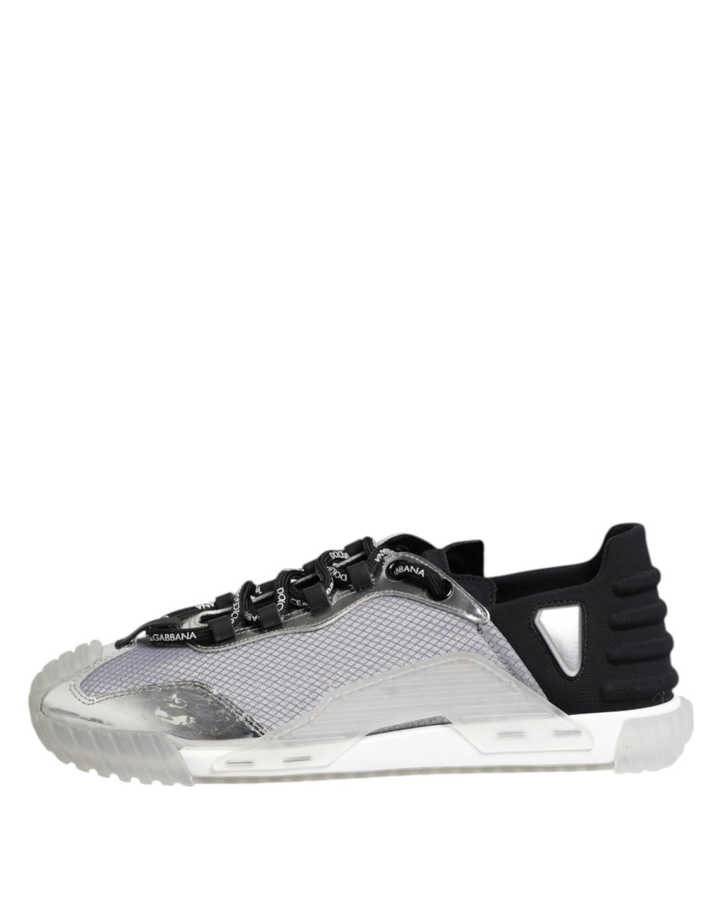Chaussures homme Dolce & Gabbana Baskets basses NS1 en nylon noir argenté