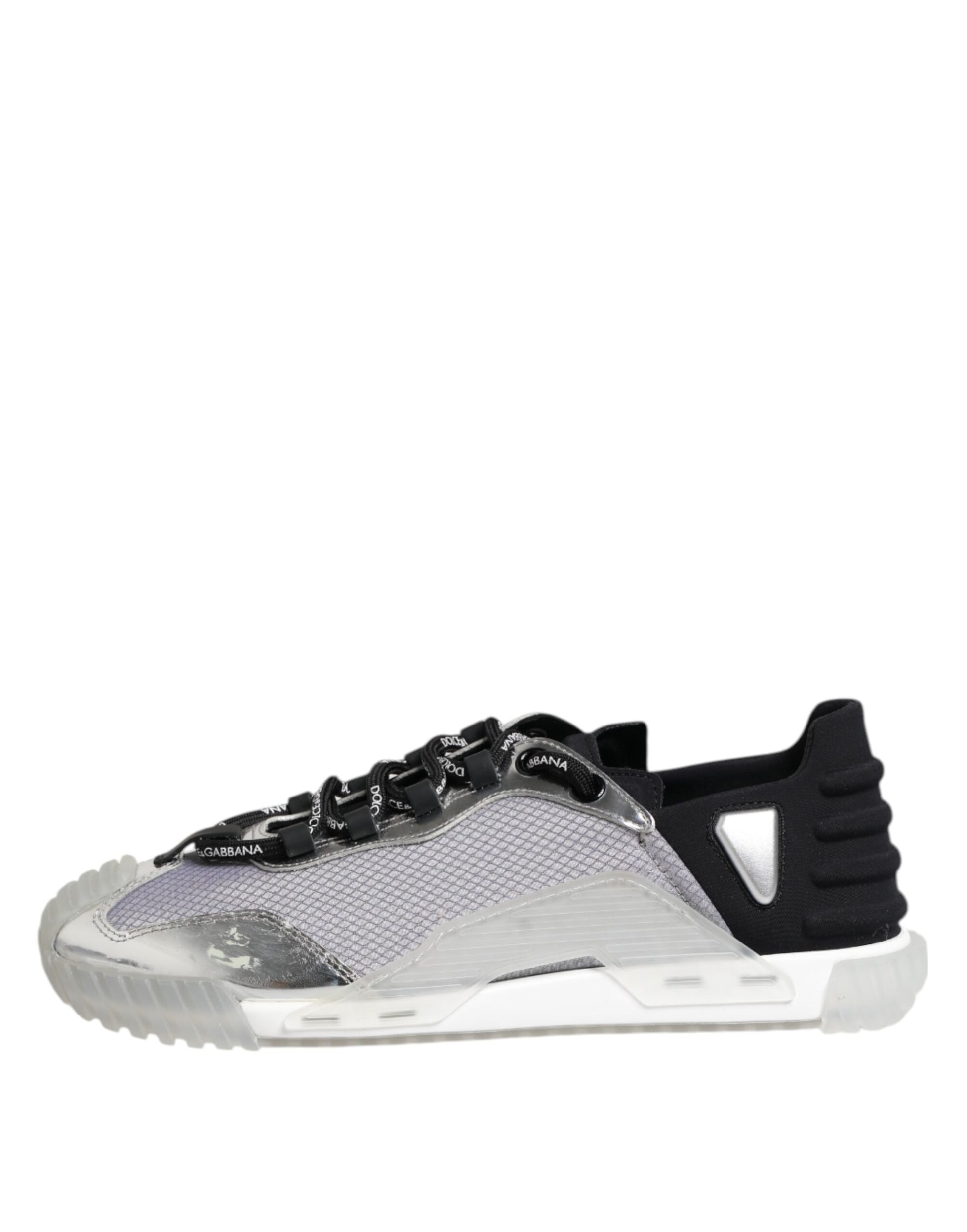 Chaussures homme Dolce & Gabbana Baskets basses NS1 en nylon noir argenté
