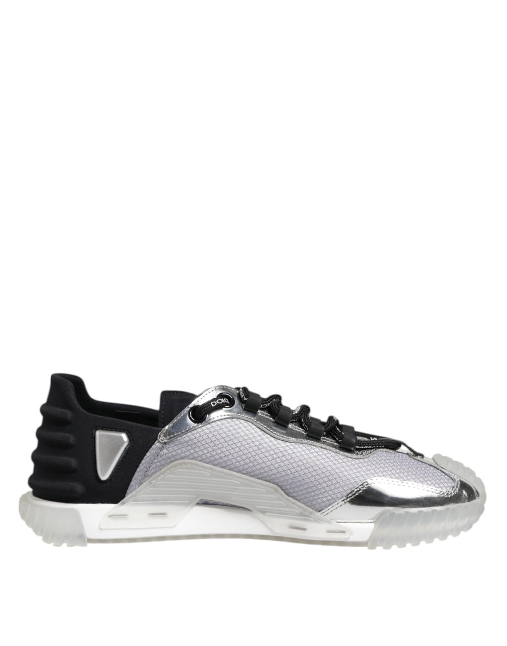 Chaussures homme Dolce & Gabbana Baskets basses NS1 en nylon noir argenté