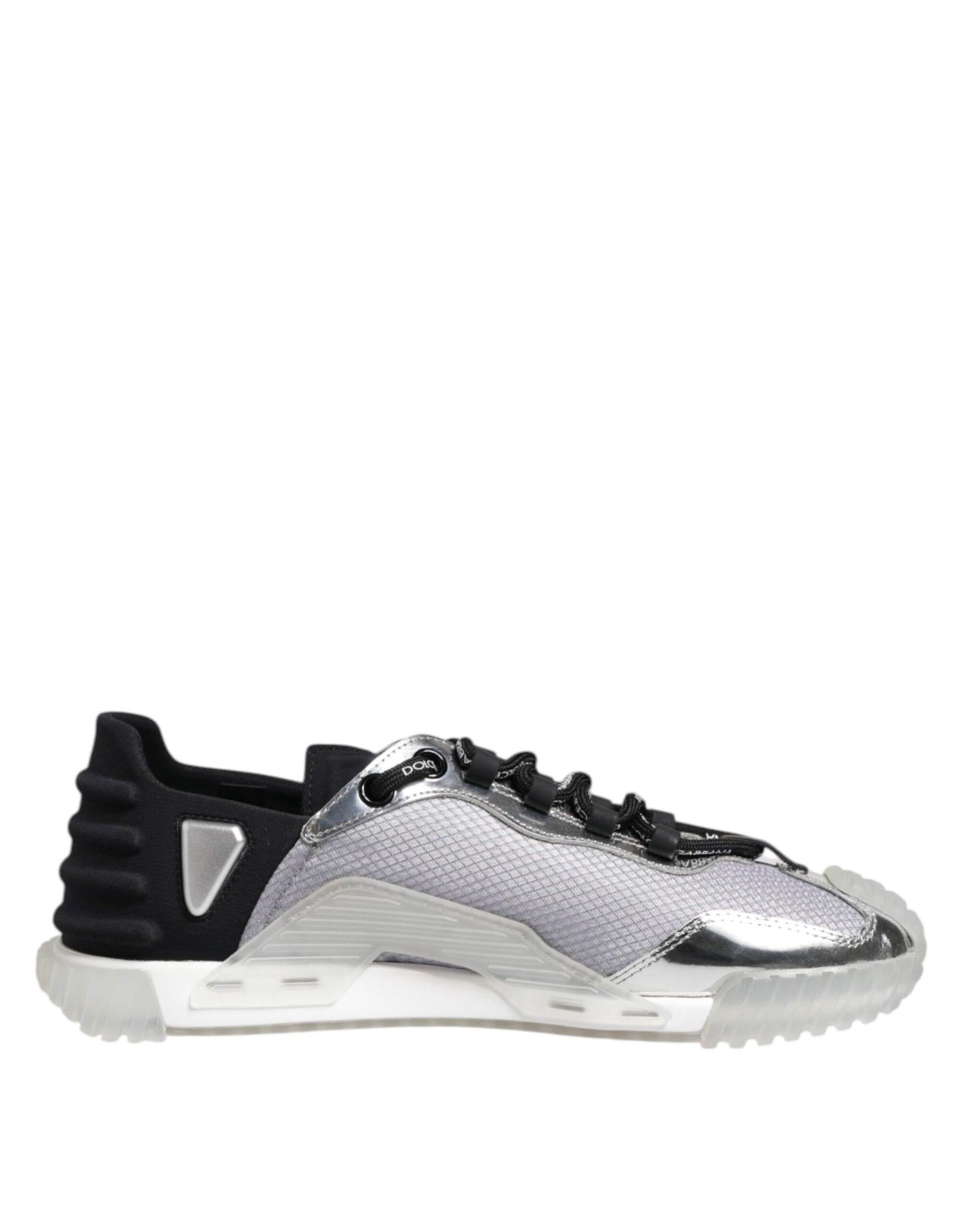 Chaussures homme Dolce & Gabbana Baskets basses NS1 en nylon noir argenté
