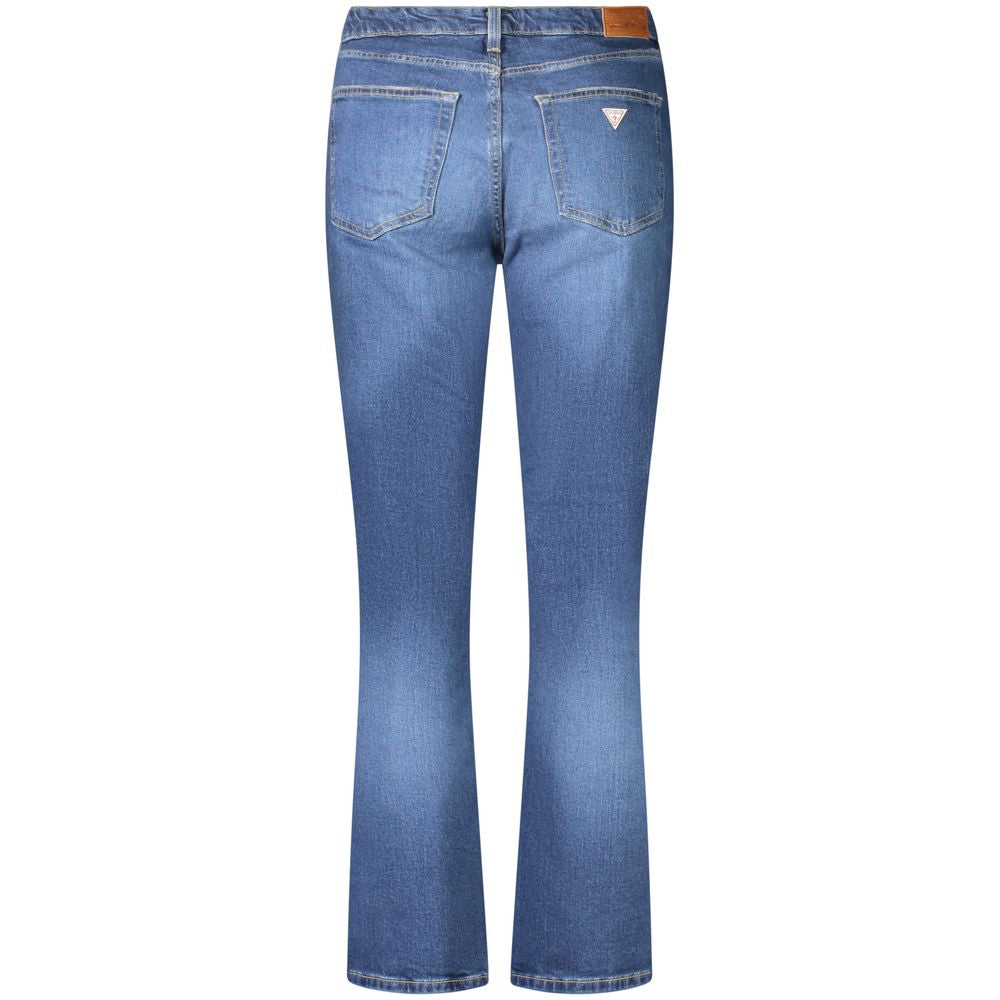 Jean droit en coton bleu Guess pour femme