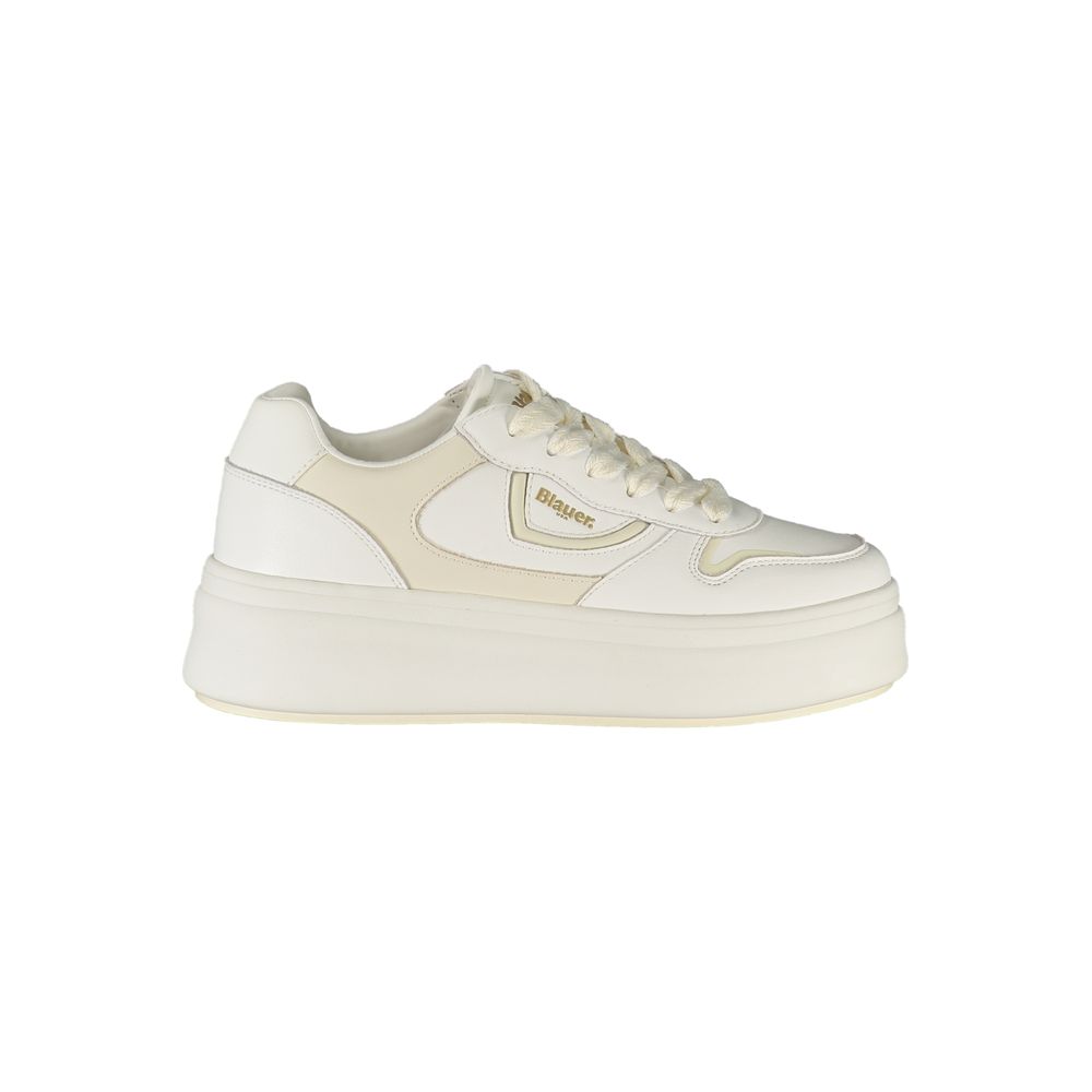 Blauer Bianco Poliuretano Donna Sneaker