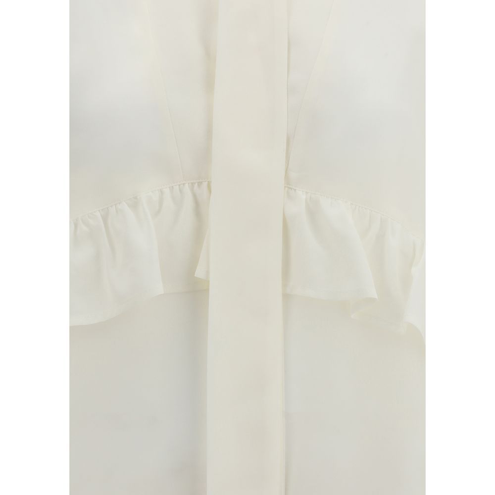 P.A.R.O.S.H. Cream Silk Blouse