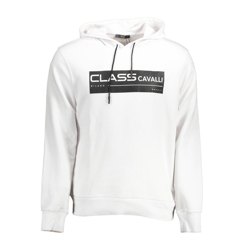 Cavalli Class Sweat-shirt en coton blanc pour homme