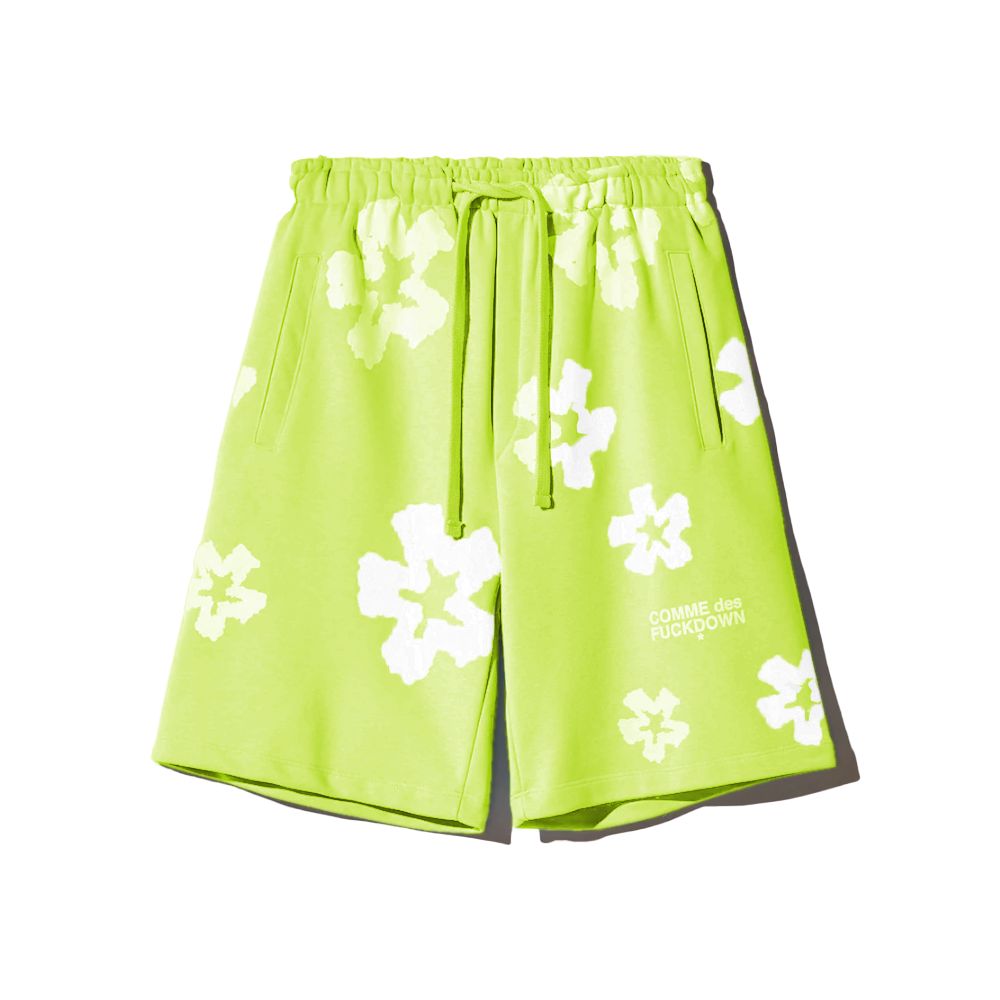 Comme Des Fuckdown – Grüne Baumwollshorts