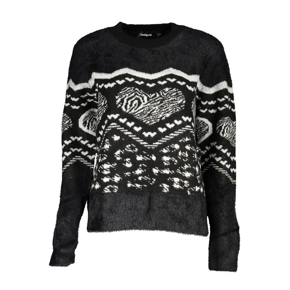 Desigual Black Acrylic Women Sweater with Metallic Fiber
