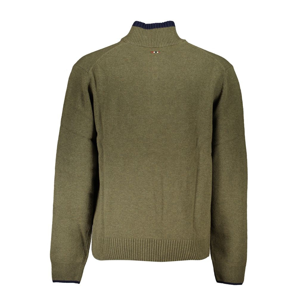 Pull homme en tissu vert Napapijri