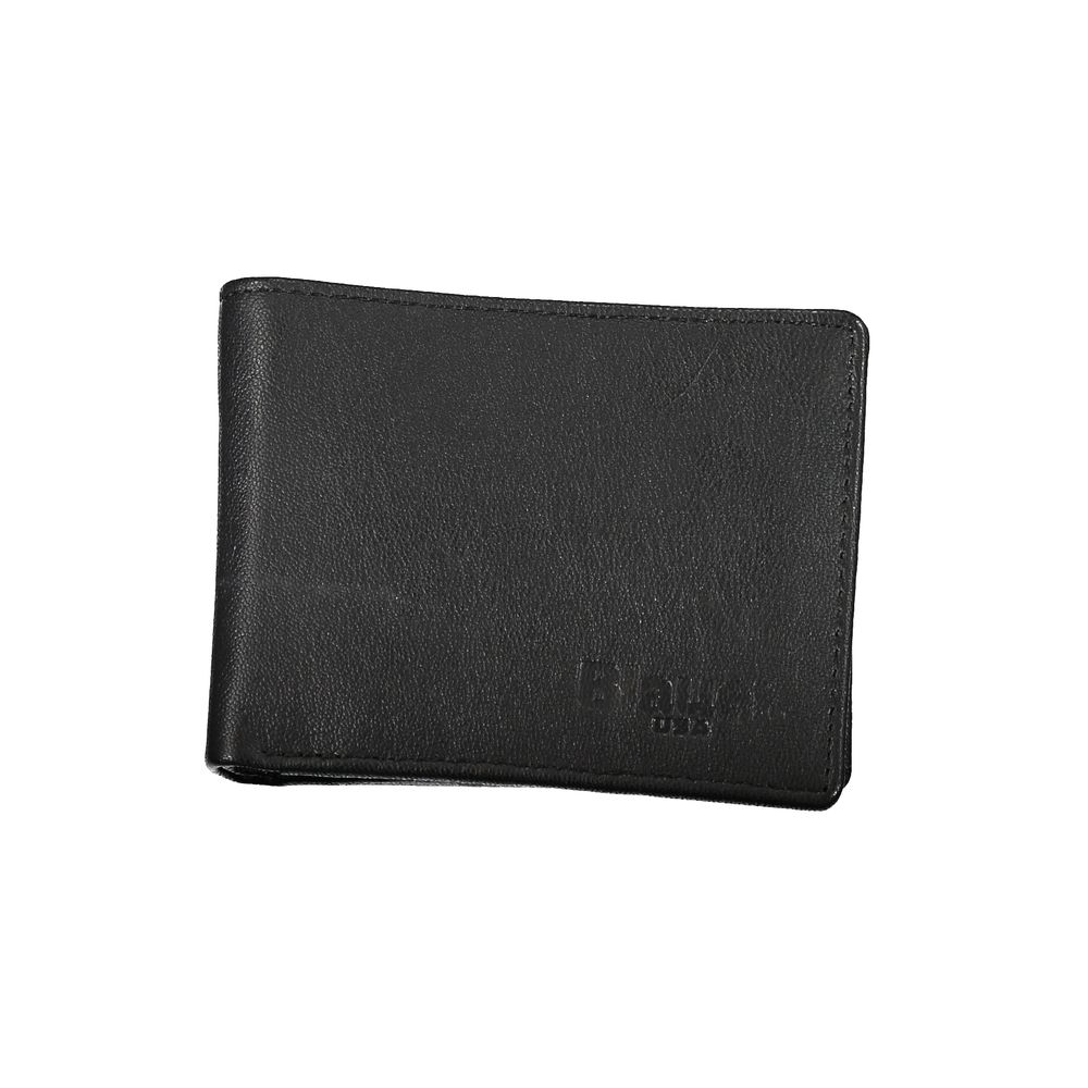 Blauer Schwarze Lederbrieftasche