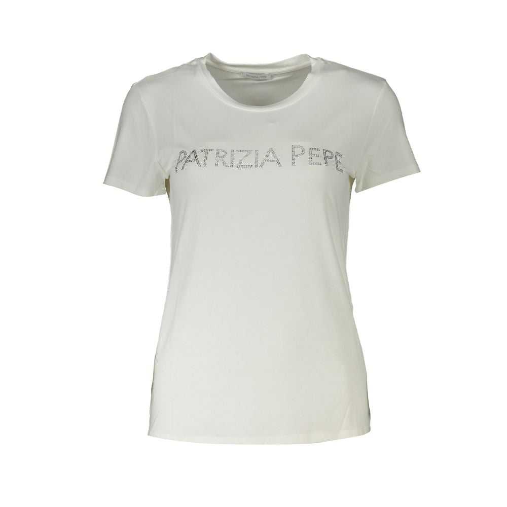 T-shirt femme Patrizia Pepe en coton biologique blanc