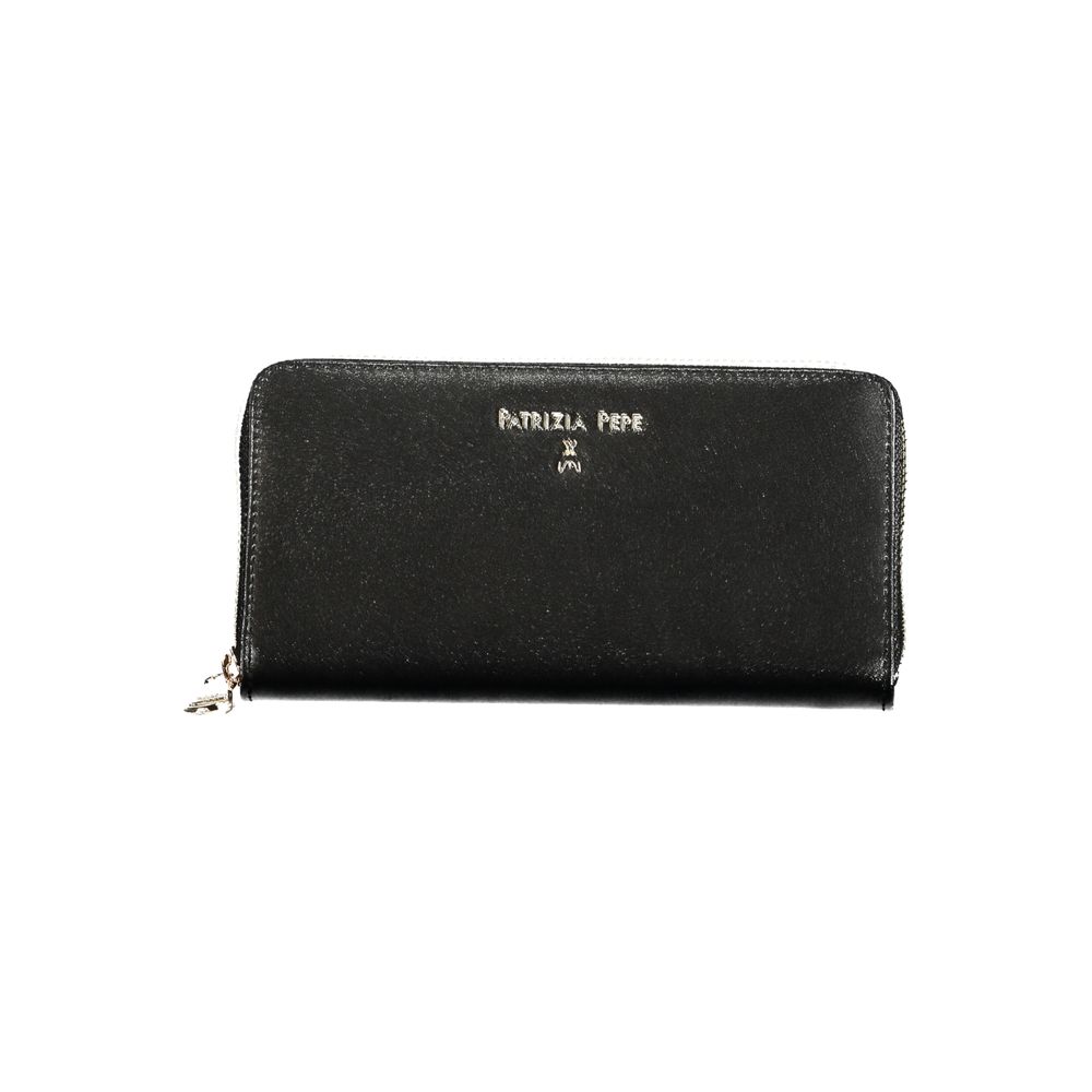 Portefeuille en cuir noir Patrizia Pepe pour femme