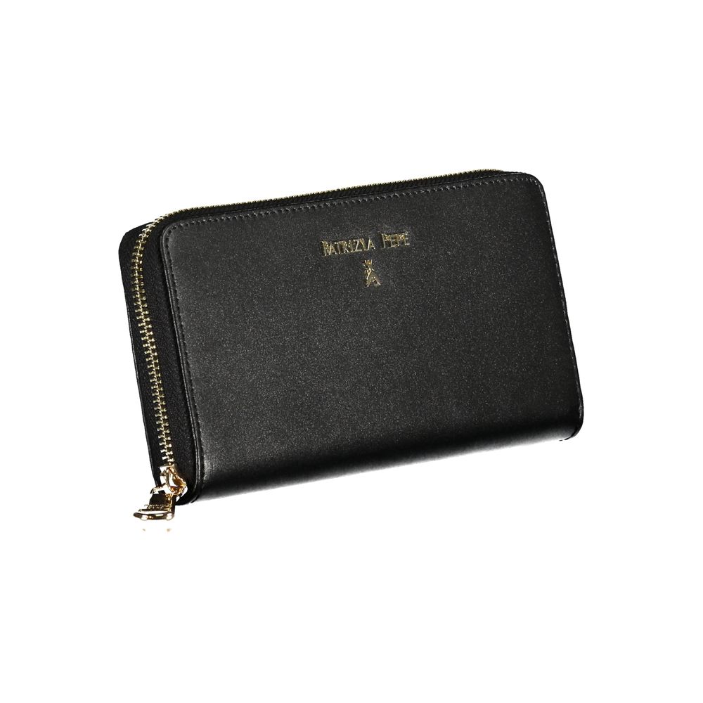 Portefeuille en cuir noir Patrizia Pepe pour femme