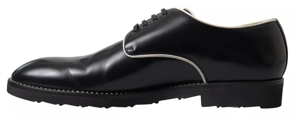 Dolce &amp; Gabbana – Formelle Abendschuhe aus schwarzem und weißem Leder