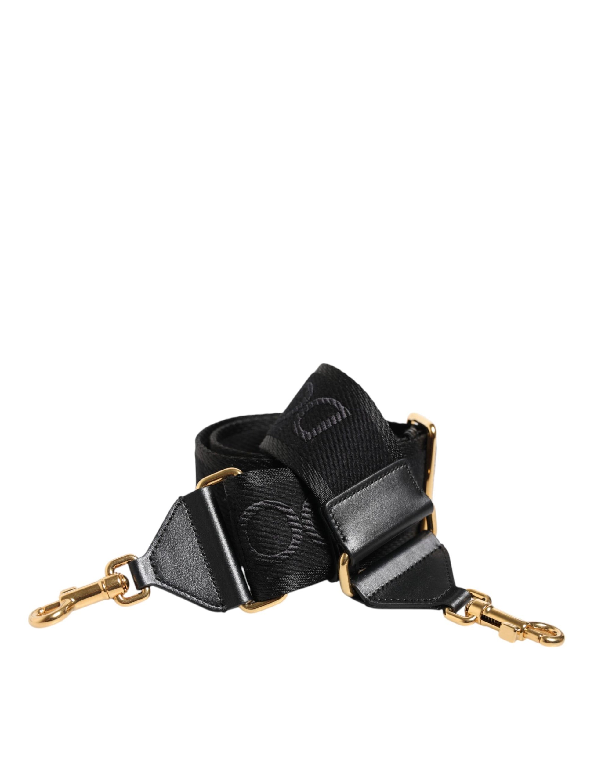 Dolce &amp; Gabbana – Schultergurt für Taschen aus massiver Viskose in Schwarz