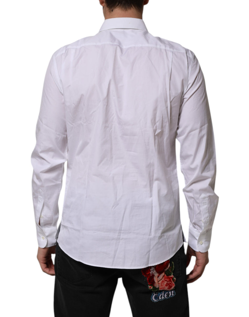 Chemise de soirée homme Dolce & Gabbana en popeline de coton blanche