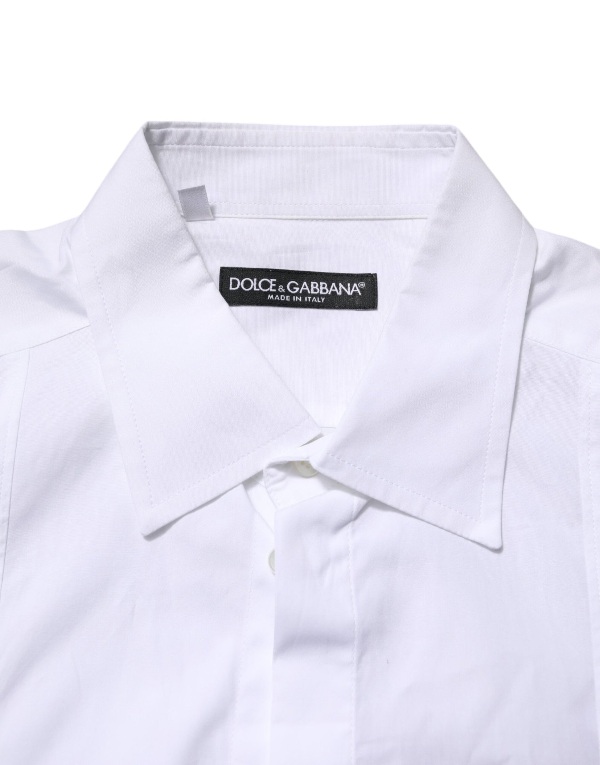 Chemise de soirée homme Dolce & Gabbana en popeline de coton blanche