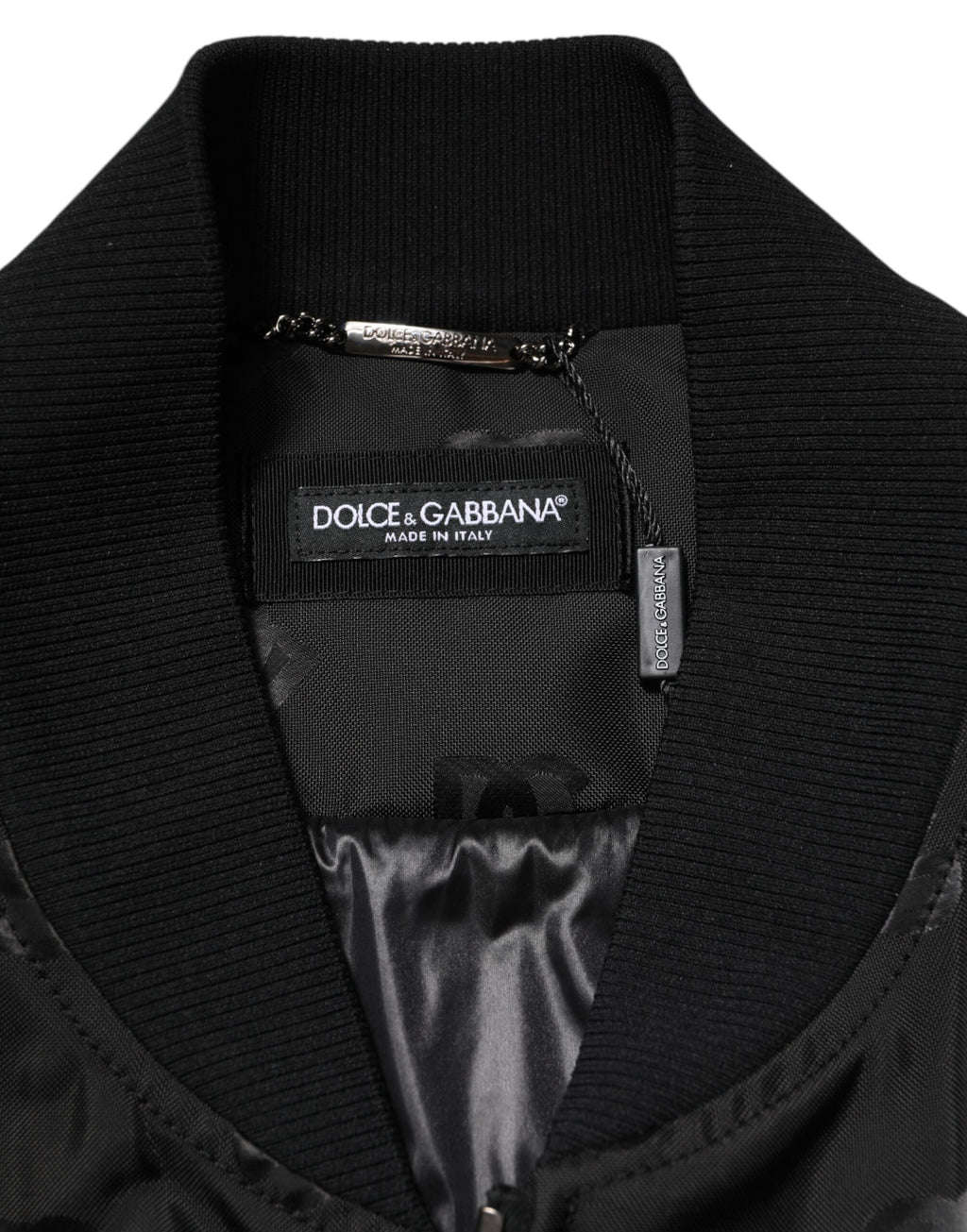 Blouson coupe-vent cargo noir Dolce & Gabbana Logo Mania