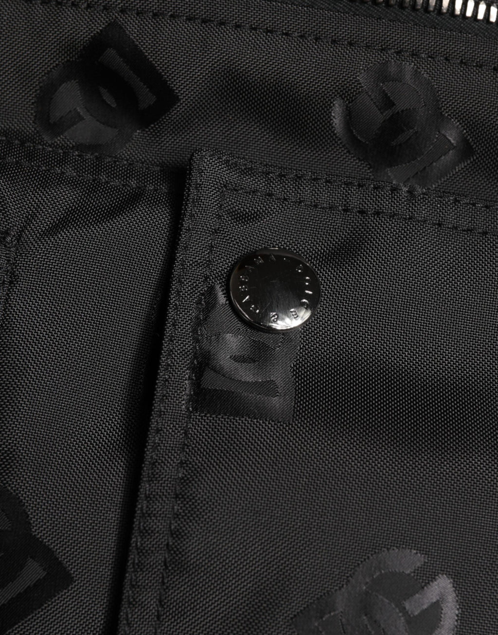 Blouson coupe-vent cargo noir Dolce & Gabbana Logo Mania