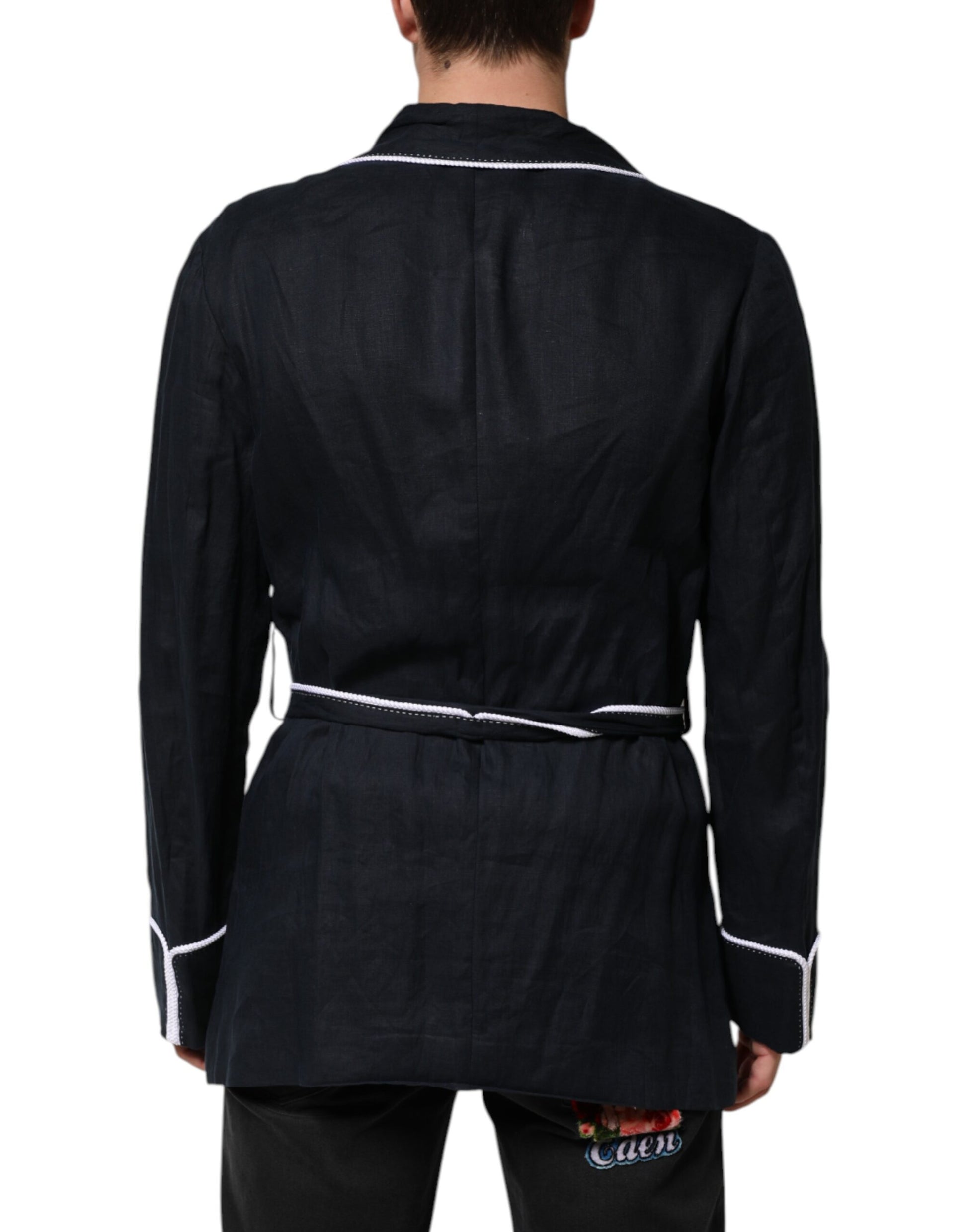 Veste Robe Blazer Broderie DG Bleu Foncé Dolce & Gabbana