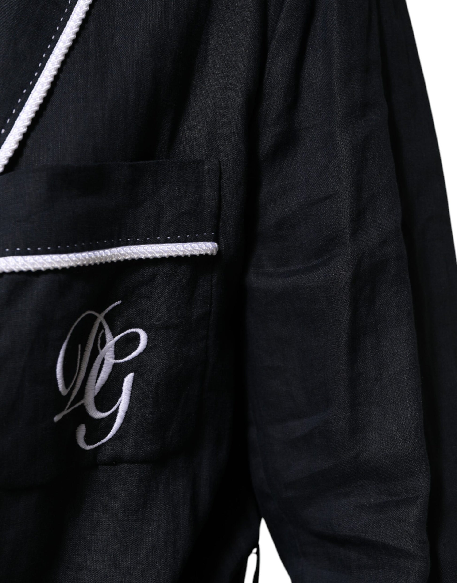 Veste Robe Blazer Broderie DG Bleu Foncé Dolce & Gabbana