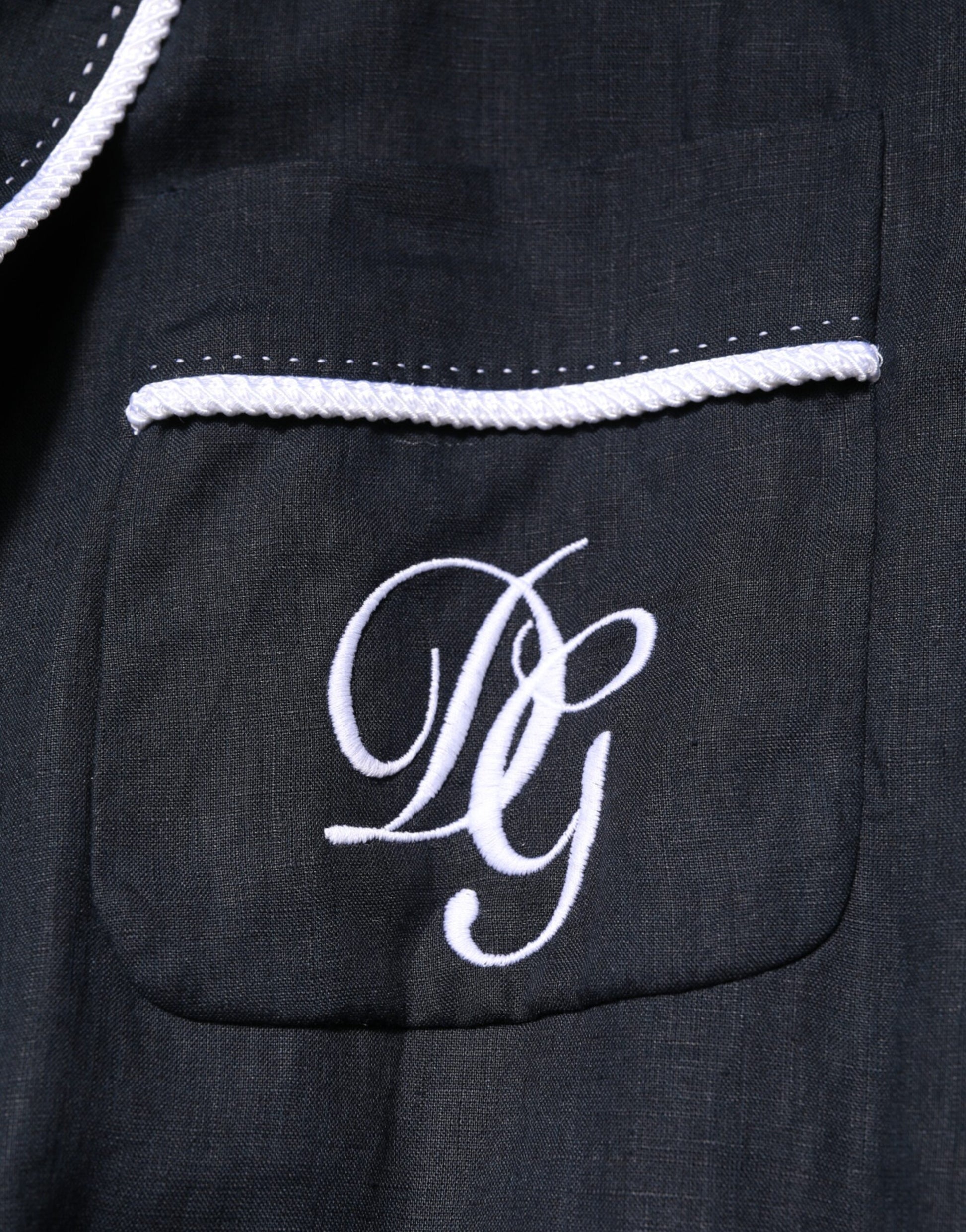 Veste Robe Blazer Broderie DG Bleu Foncé Dolce & Gabbana