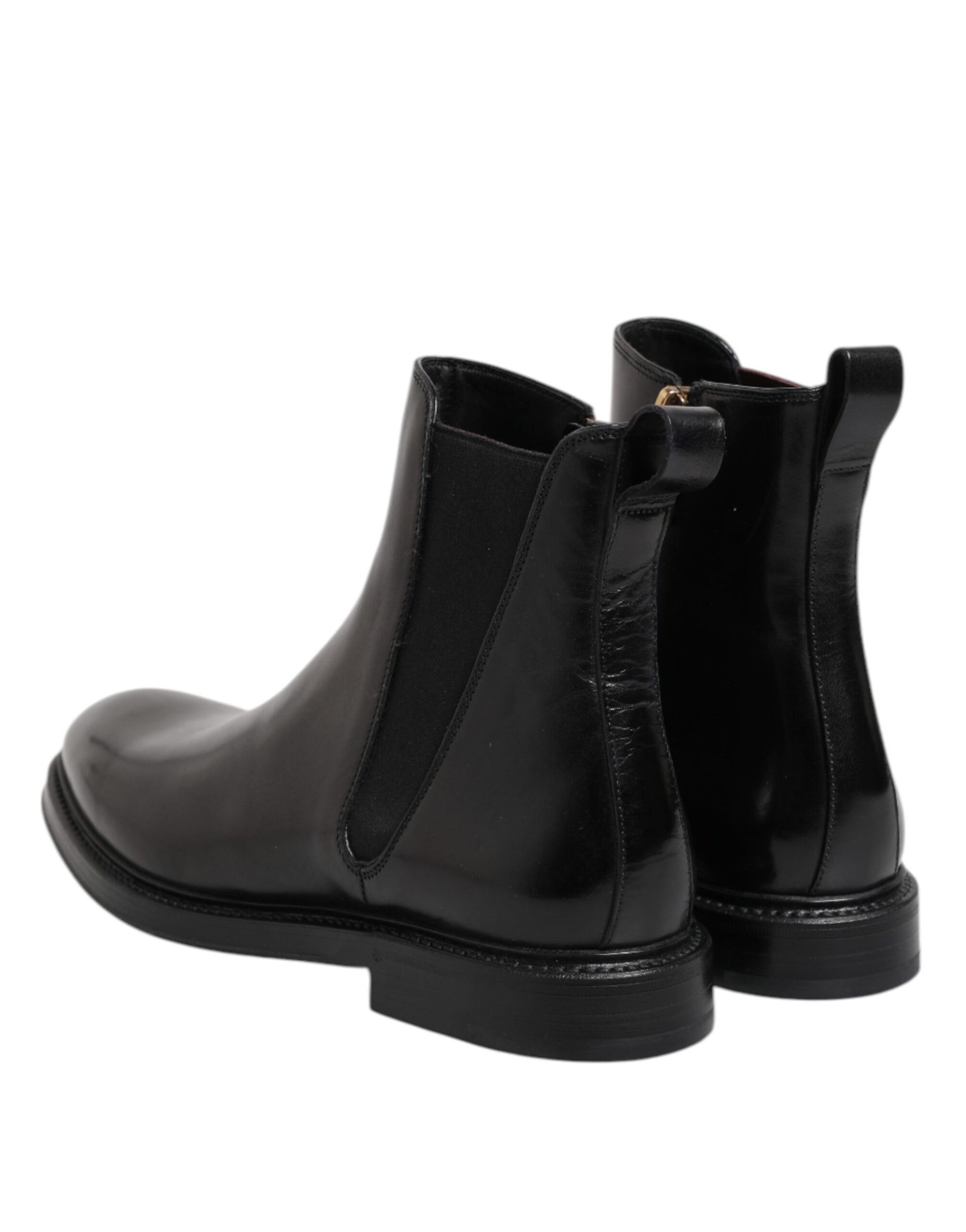 Bottes mi-mollet Chelsea Dolce & Gabbana en cuir noir