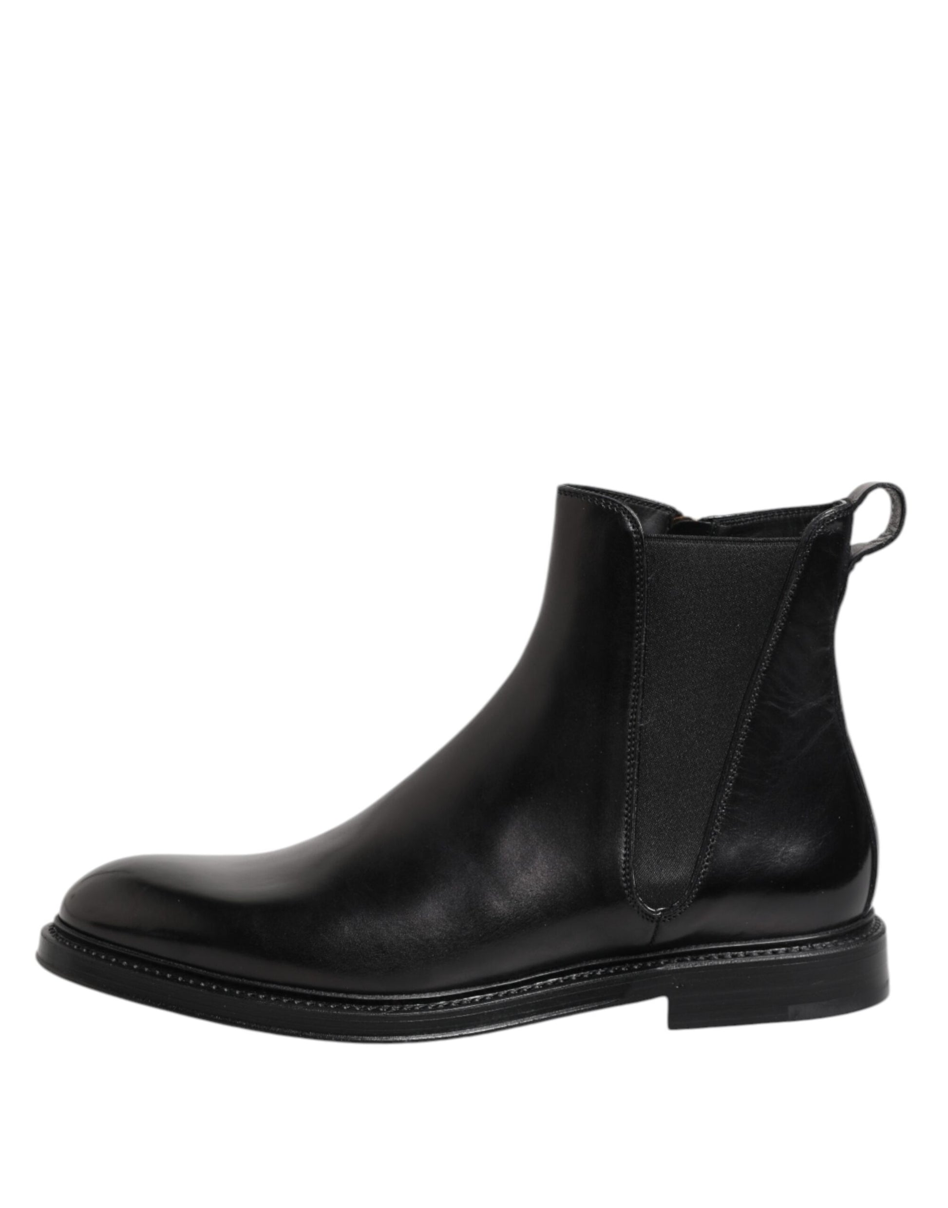 Bottes mi-mollet Chelsea Dolce & Gabbana en cuir noir