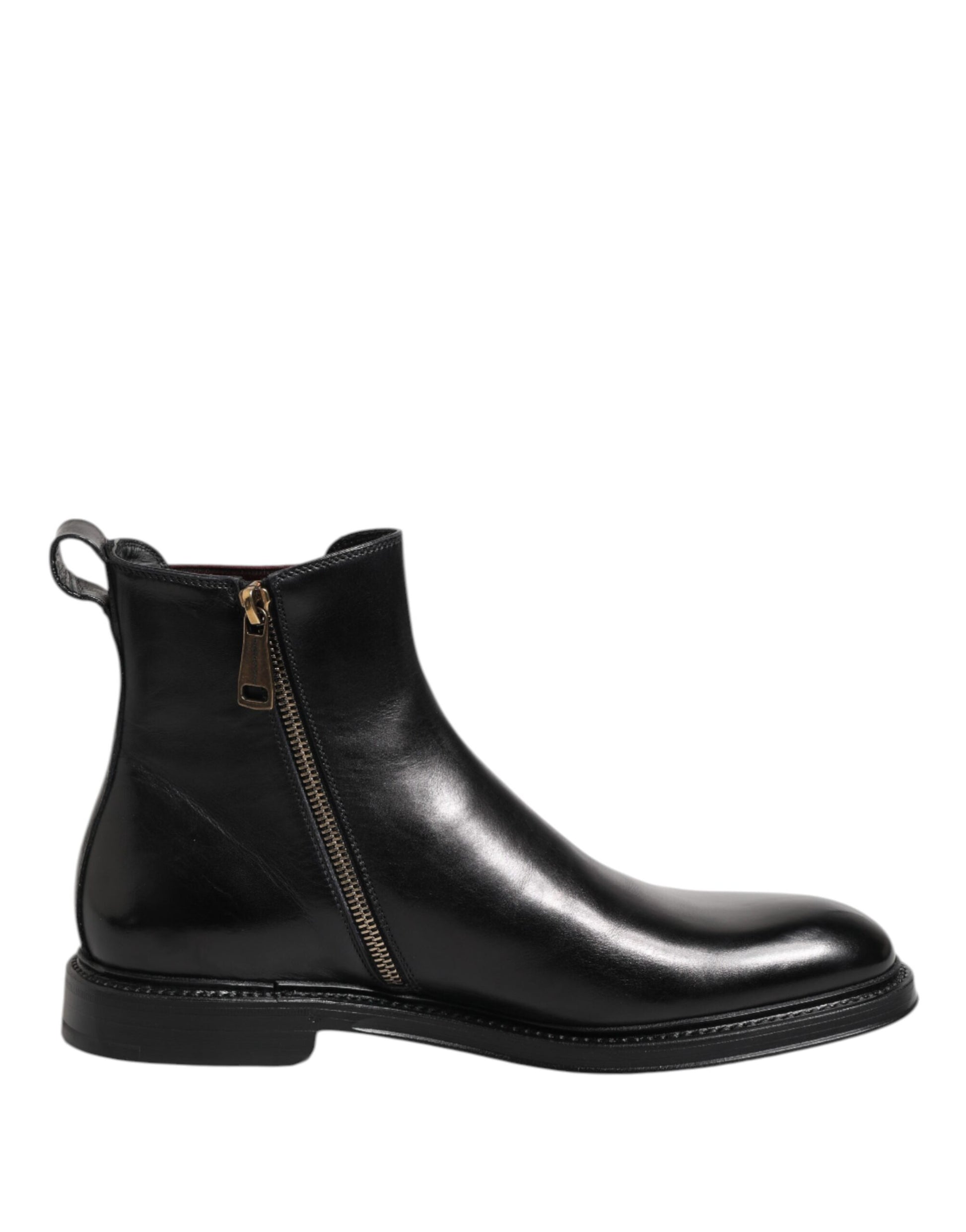 Bottes mi-mollet Chelsea Dolce & Gabbana en cuir noir