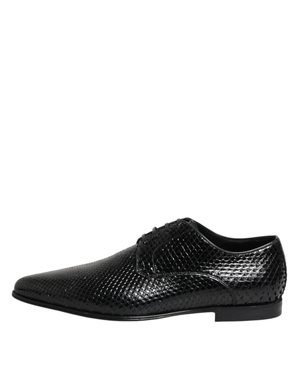 Chaussures Richelieu à lacets en cuir exotique noir Dolce & Gabbana