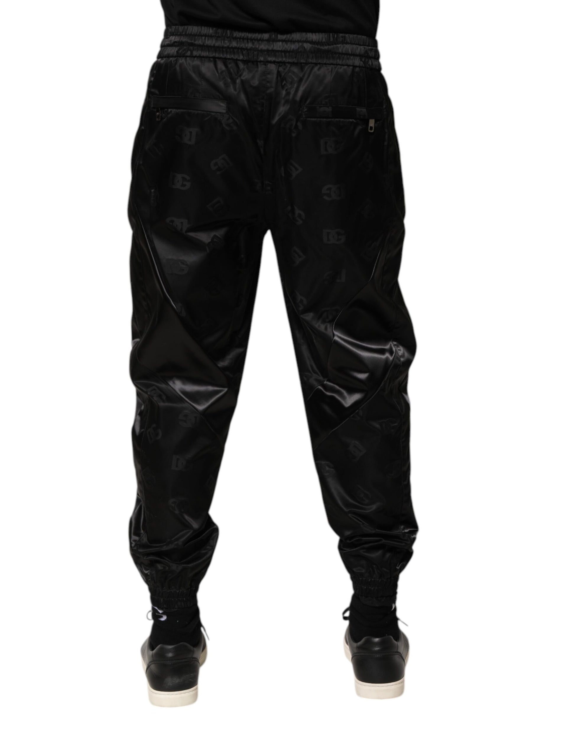 Dolce & Gabbana Pantalon de jogging noir imprimé DG pour homme