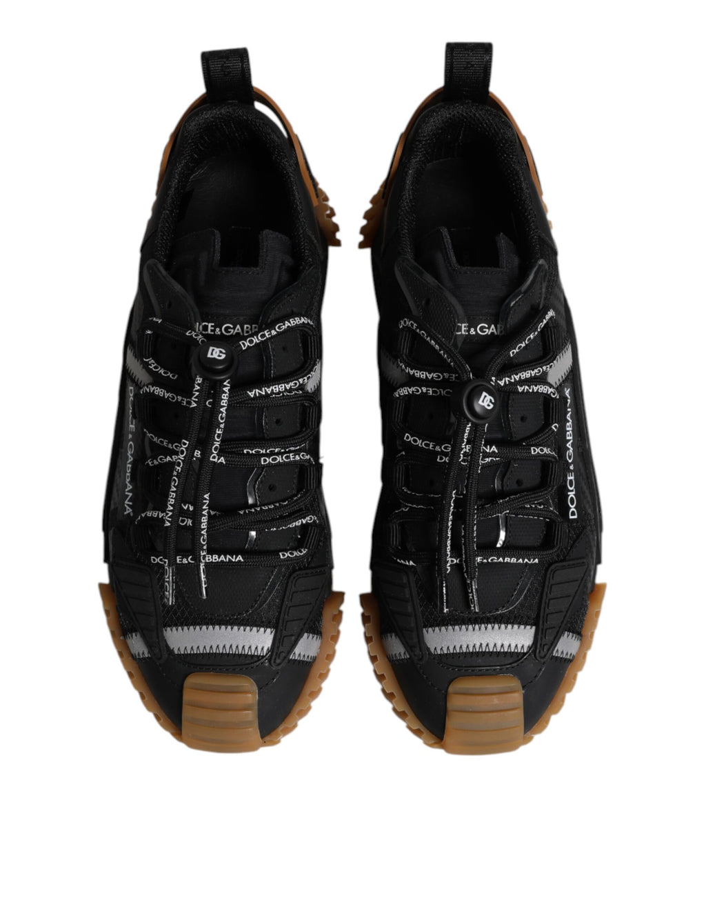 Chaussures Baskets Basses à Lacets NS1 Logo Noir Dolce & Gabbana