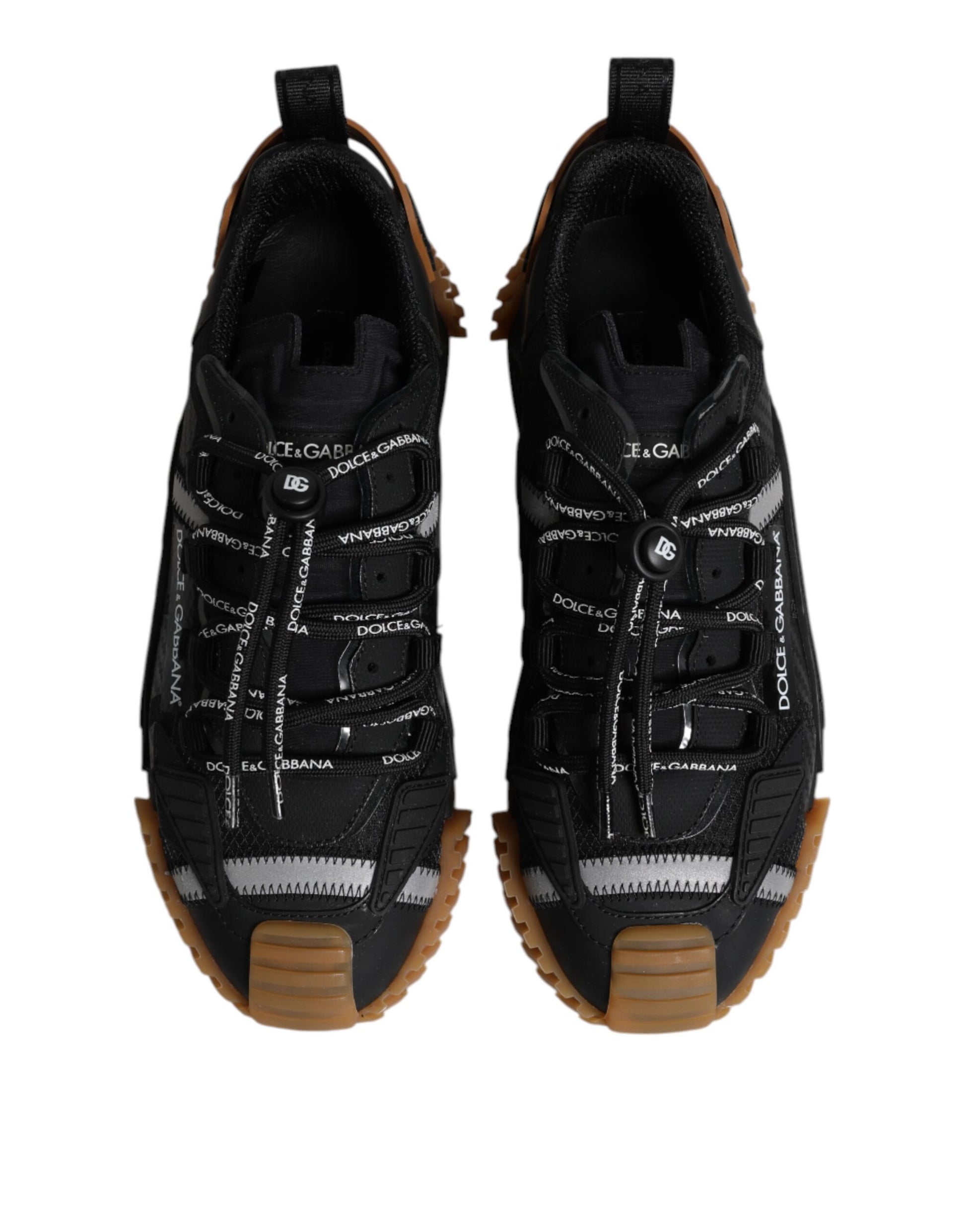 Chaussures Baskets Basses à Lacets NS1 Logo Noir Dolce & Gabbana