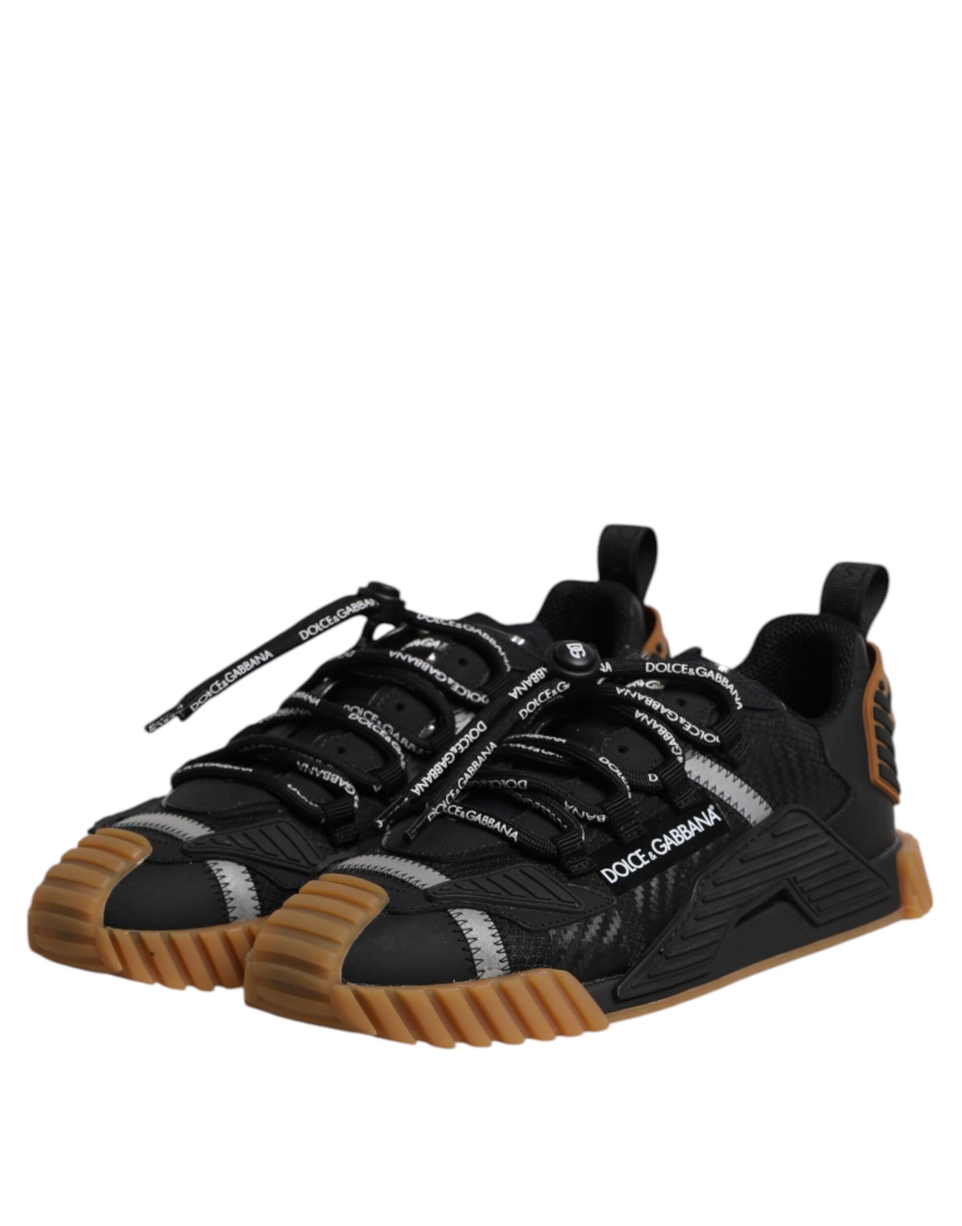 Chaussures Baskets Basses à Lacets NS1 Logo Noir Dolce & Gabbana
