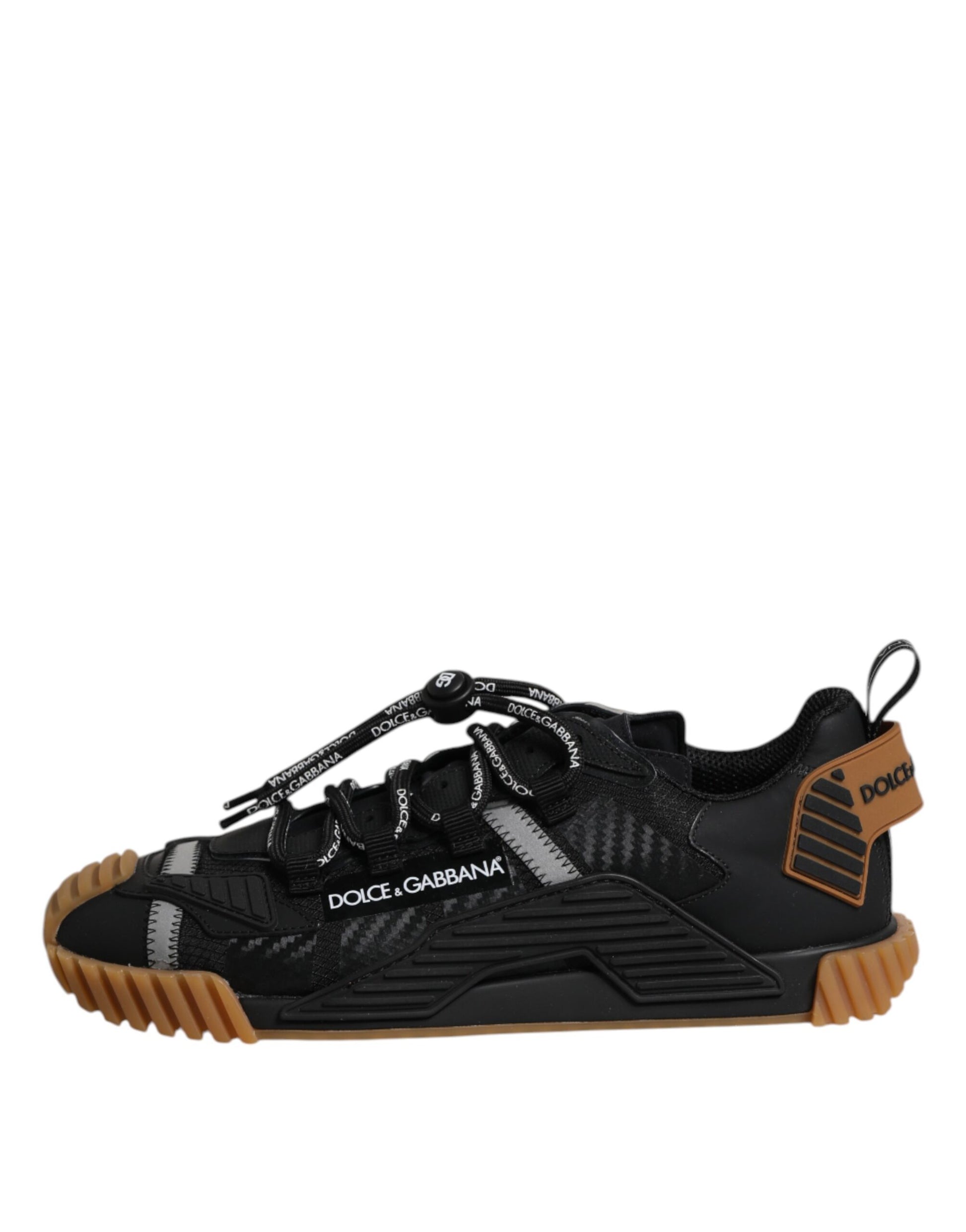 Chaussures Baskets Basses à Lacets NS1 Logo Noir Dolce & Gabbana