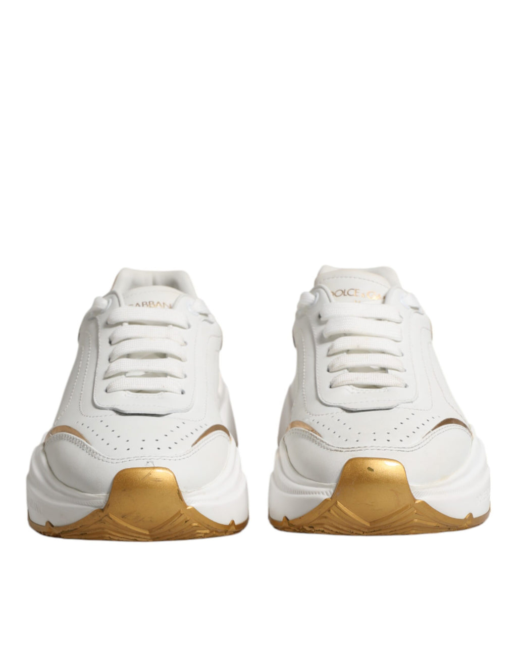 Baskets basses Dolce & Gabbana Daymaster en or blanc