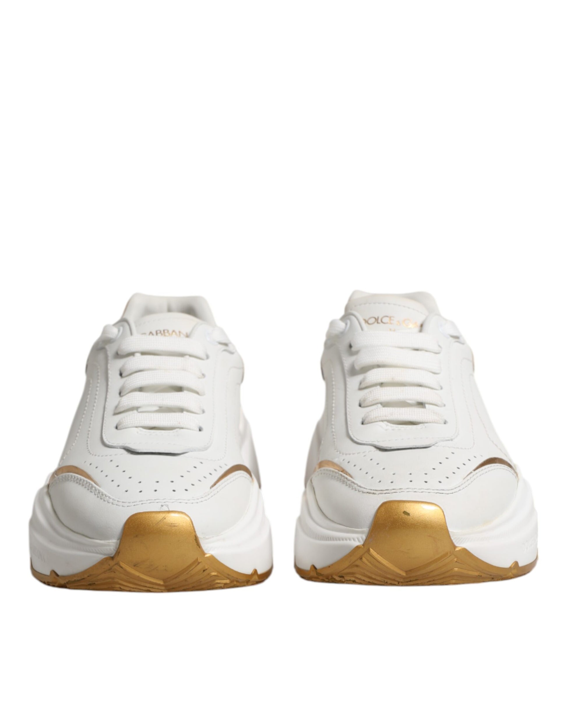 Baskets basses Dolce & Gabbana Daymaster en or blanc