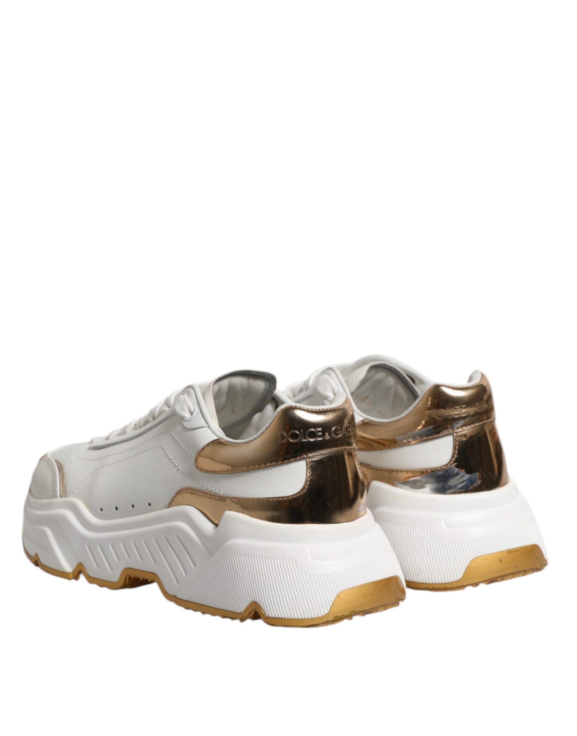 Baskets basses Dolce & Gabbana Daymaster en or blanc