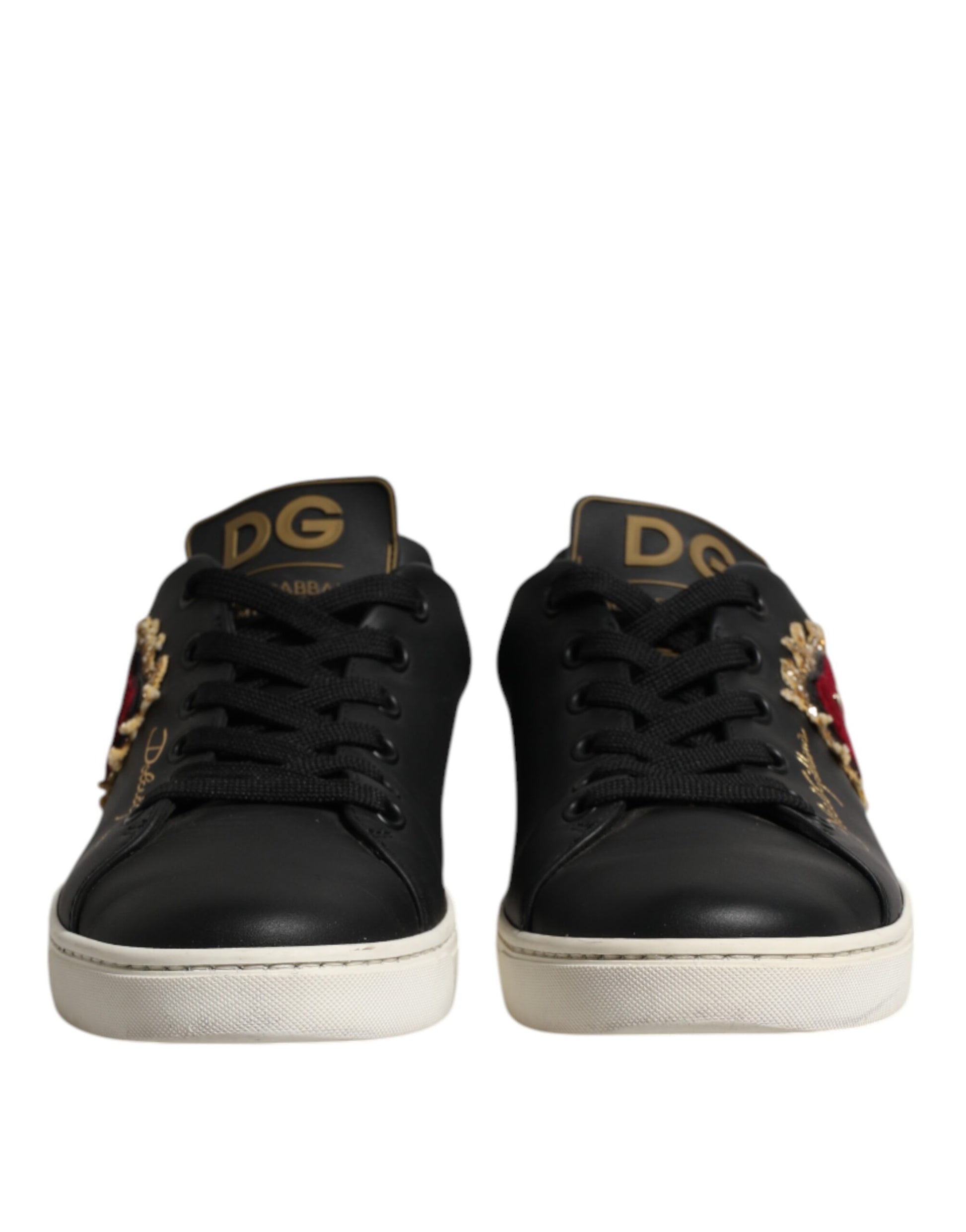 Chaussures Dolce & Gabbana en cuir noir Sacré Cœur