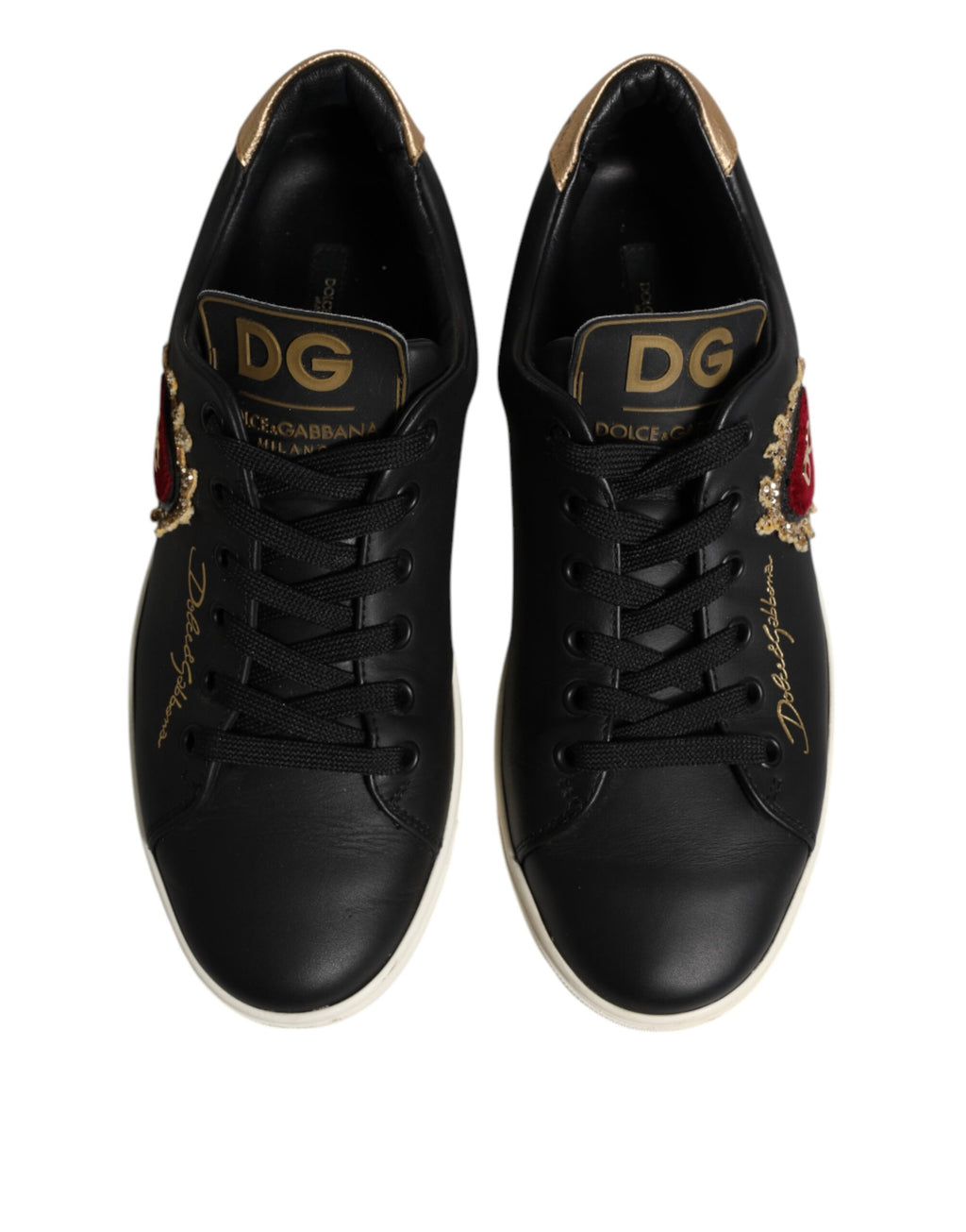 Chaussures Dolce & Gabbana en cuir noir Sacré Cœur