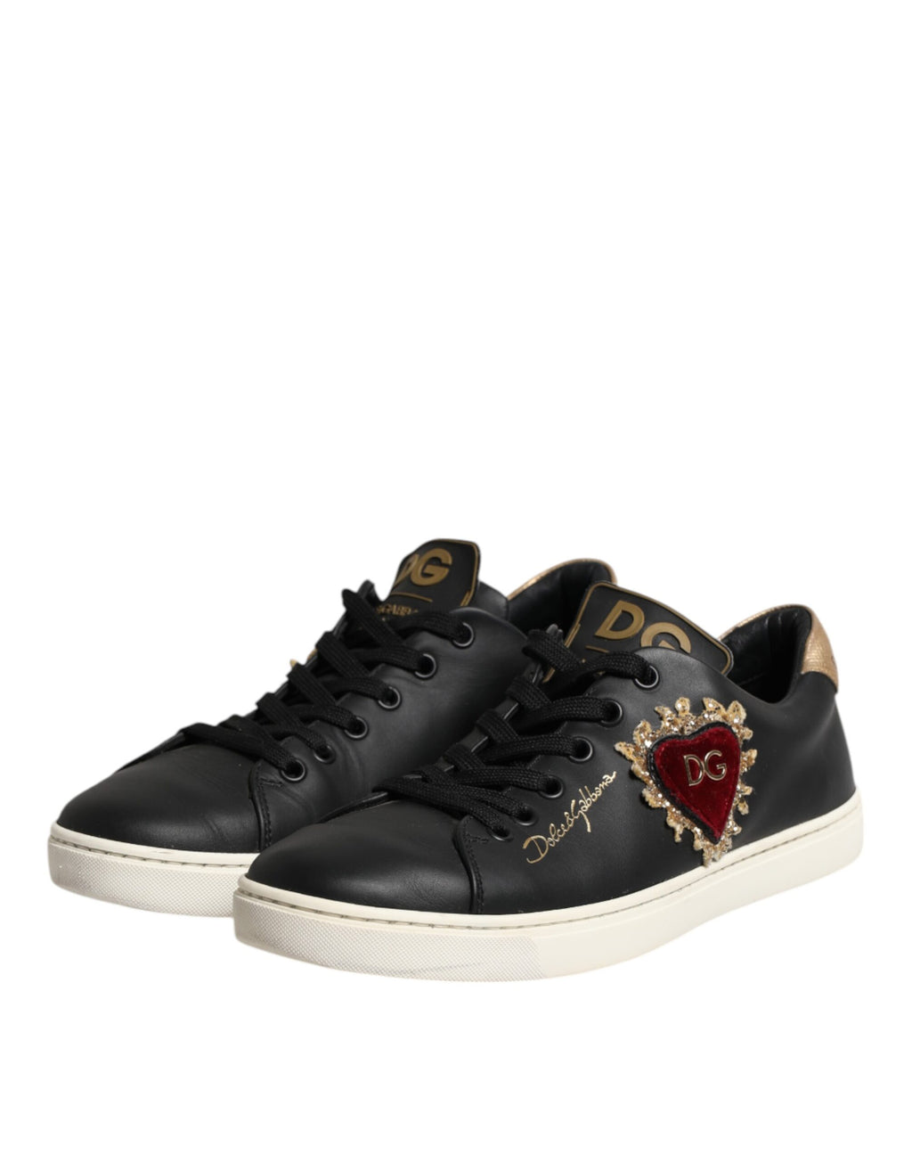 Chaussures Dolce & Gabbana en cuir noir Sacré Cœur