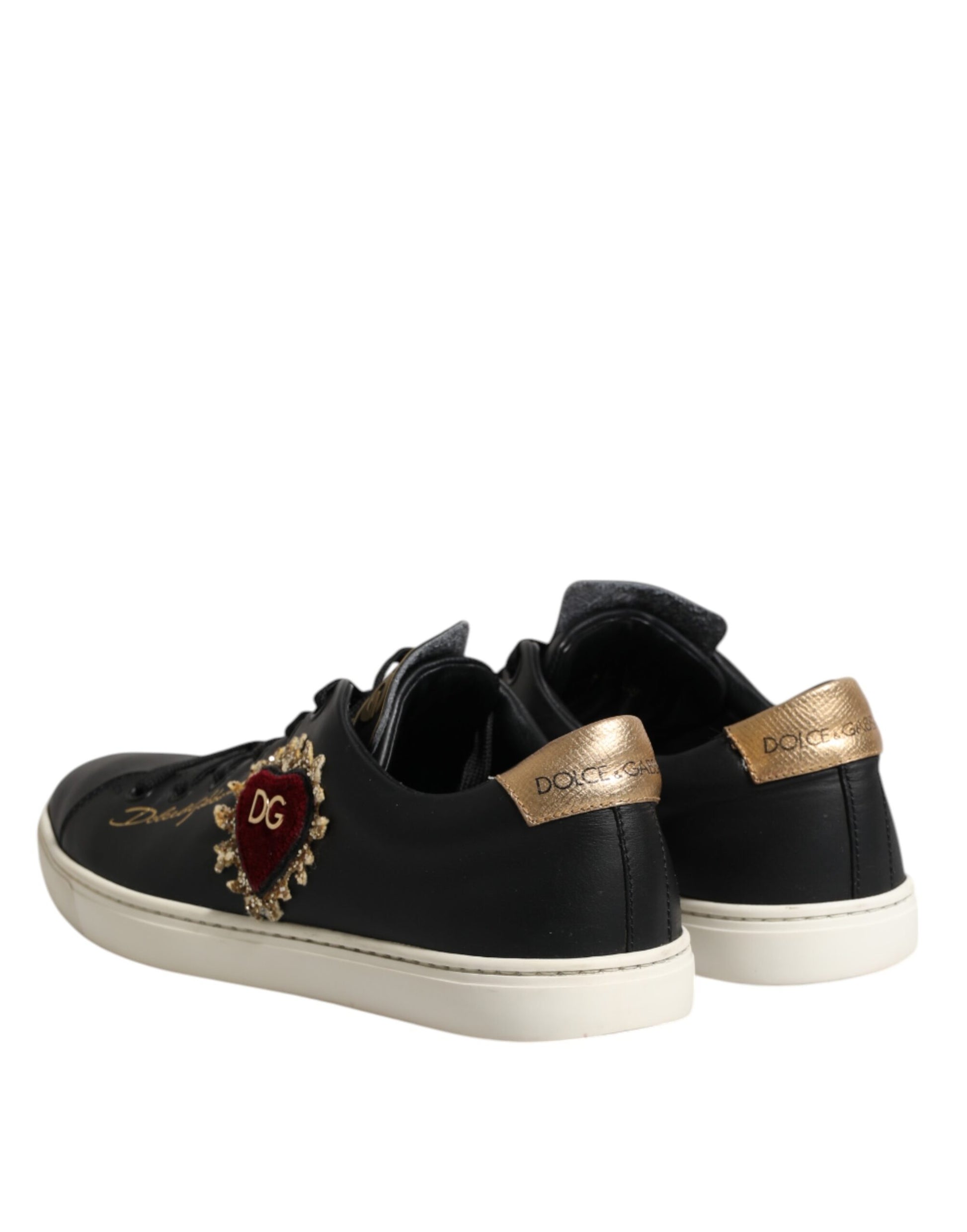 Chaussures Dolce & Gabbana en cuir noir Sacré Cœur